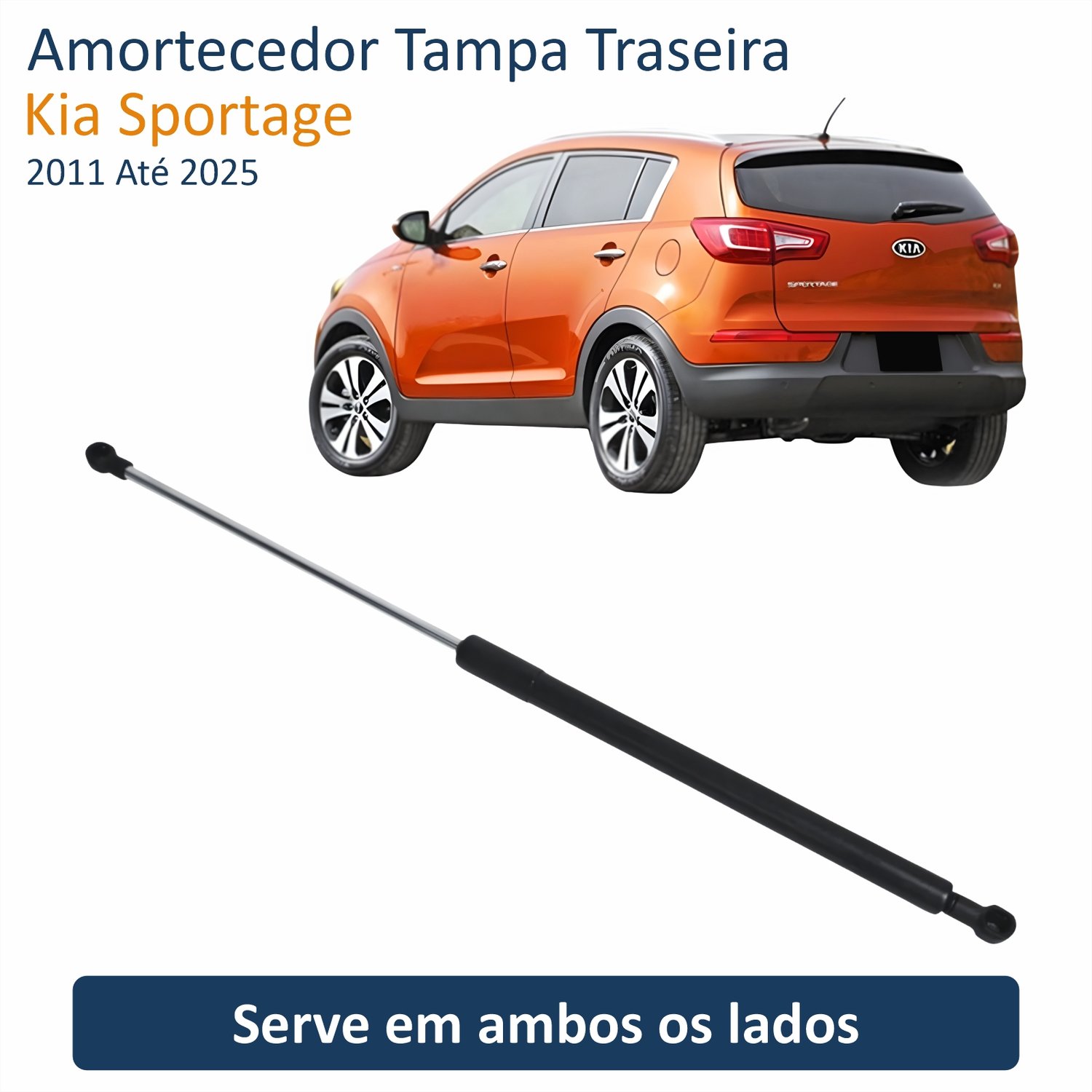 Amortecedor Tampa Traseira Kia Sportage 2011 Até 2025
