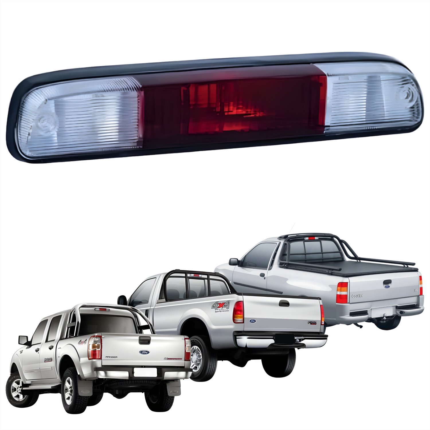 Break Light Traseira Ford Courier 1997 Até 2013 F250 1999 Até 2011 Ranger 1998 Até 2012 Bicolor