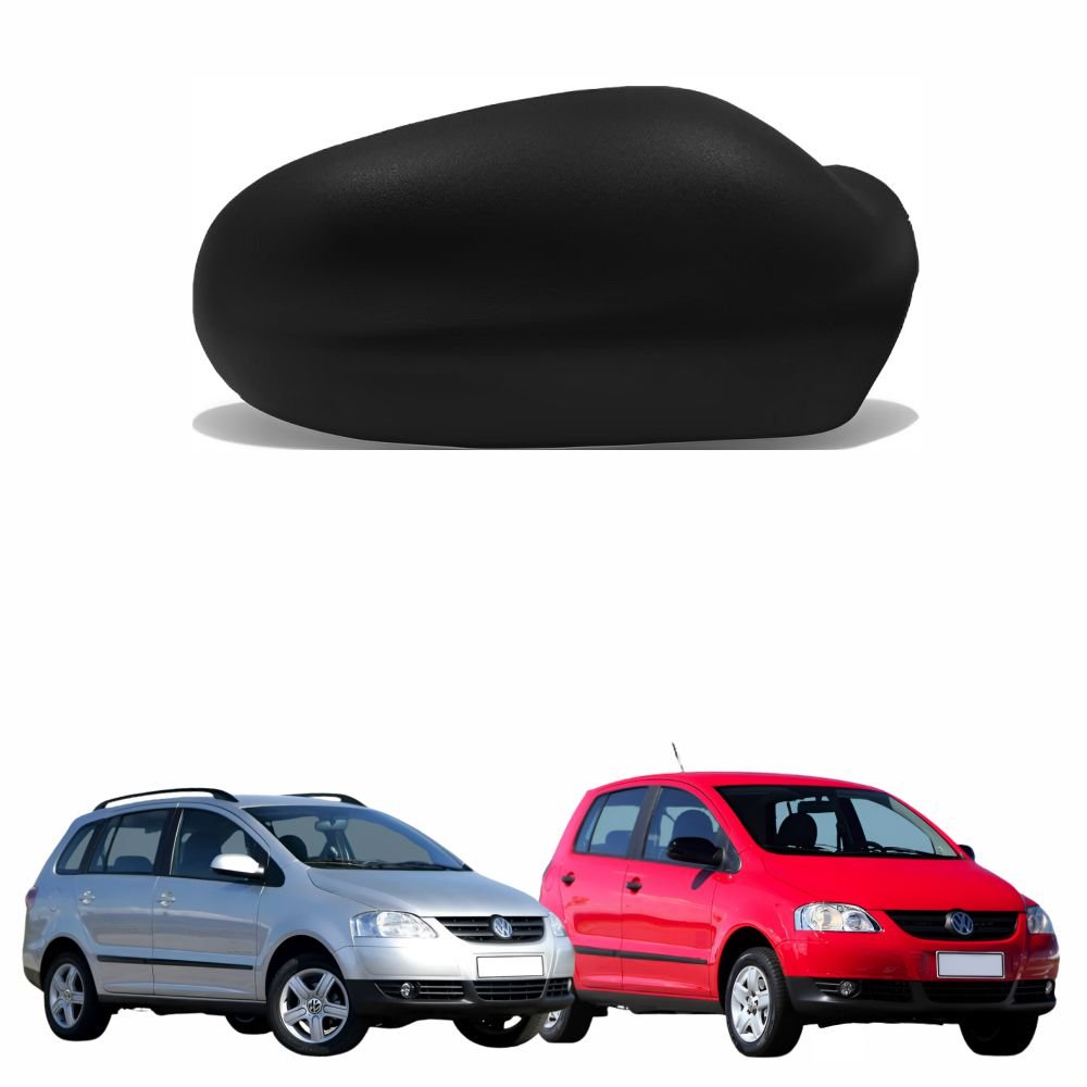 Capa de Retrovisor Vw Fox 2003 até 2010 Vw Spacefox 2006 até 2010 Lado Direito Passageiro