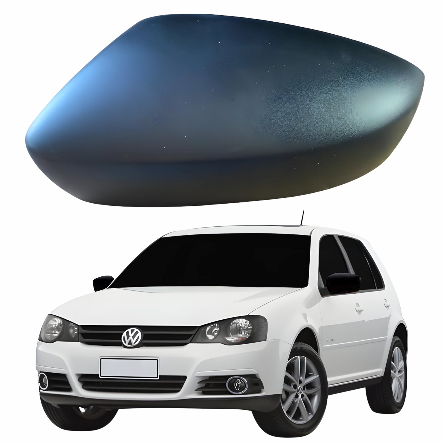 Capa Retrovisor Vw Golf 2013 2014 METAGAL Sem Furo Texturizado Lado Esquerdo Motorista