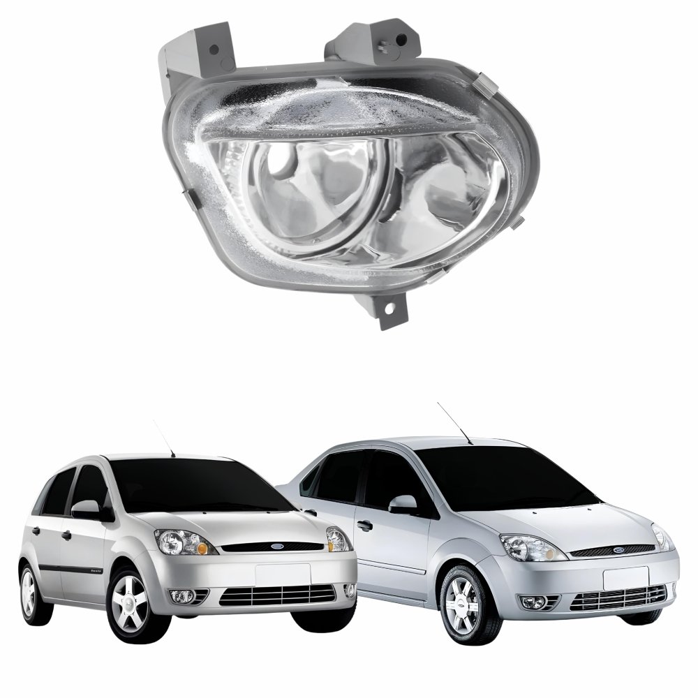 Farol Auxiliar De Milha Ford Fiesta Hatch Sedan 2003 Até 2007 Lado Direito Passageiro Farol Auxiliar De Milha Ford Fiesta Hatch Sedan 2003 Até 2007 Lado Direito Passageiro