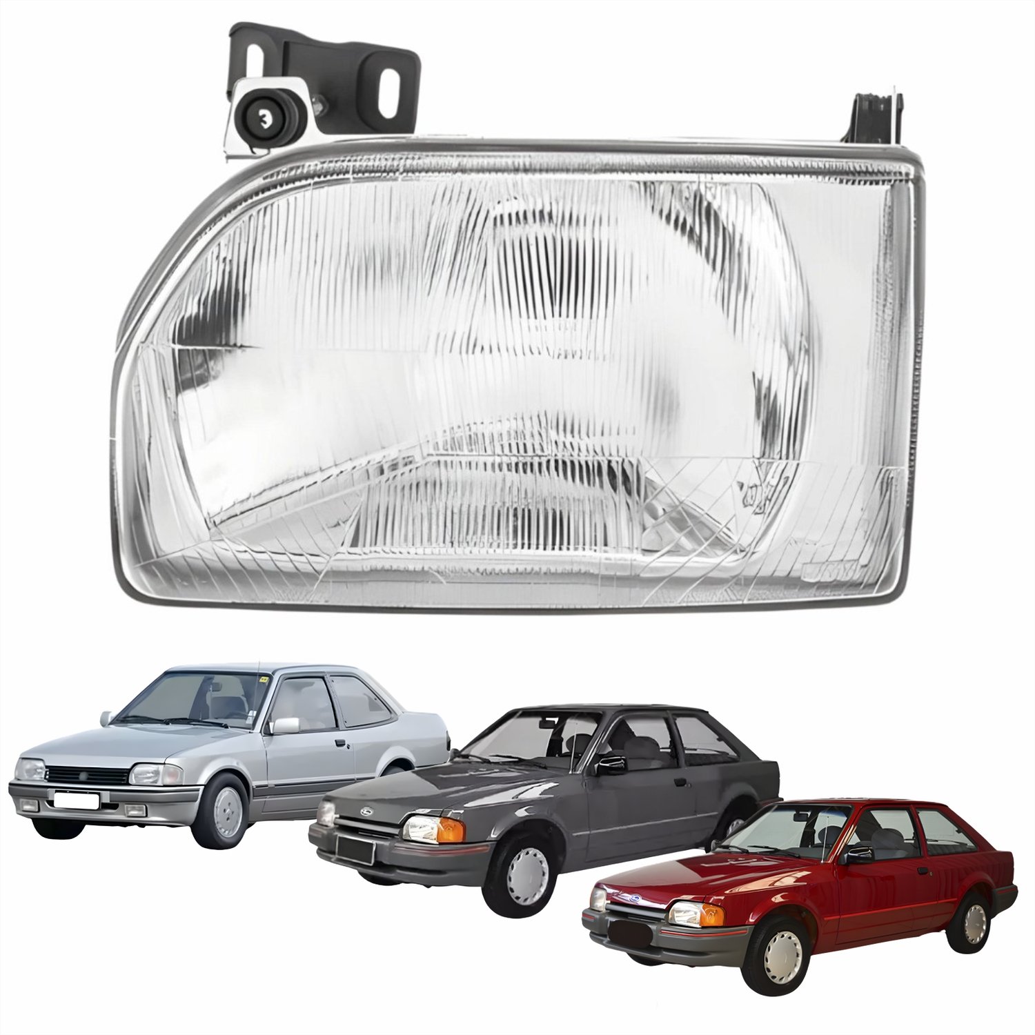 Farol Ford Escort Verona 1987 Até 1992 Escort Hobby 1986 Até 1996 Original Arteb Lado Esquerdo Motorista