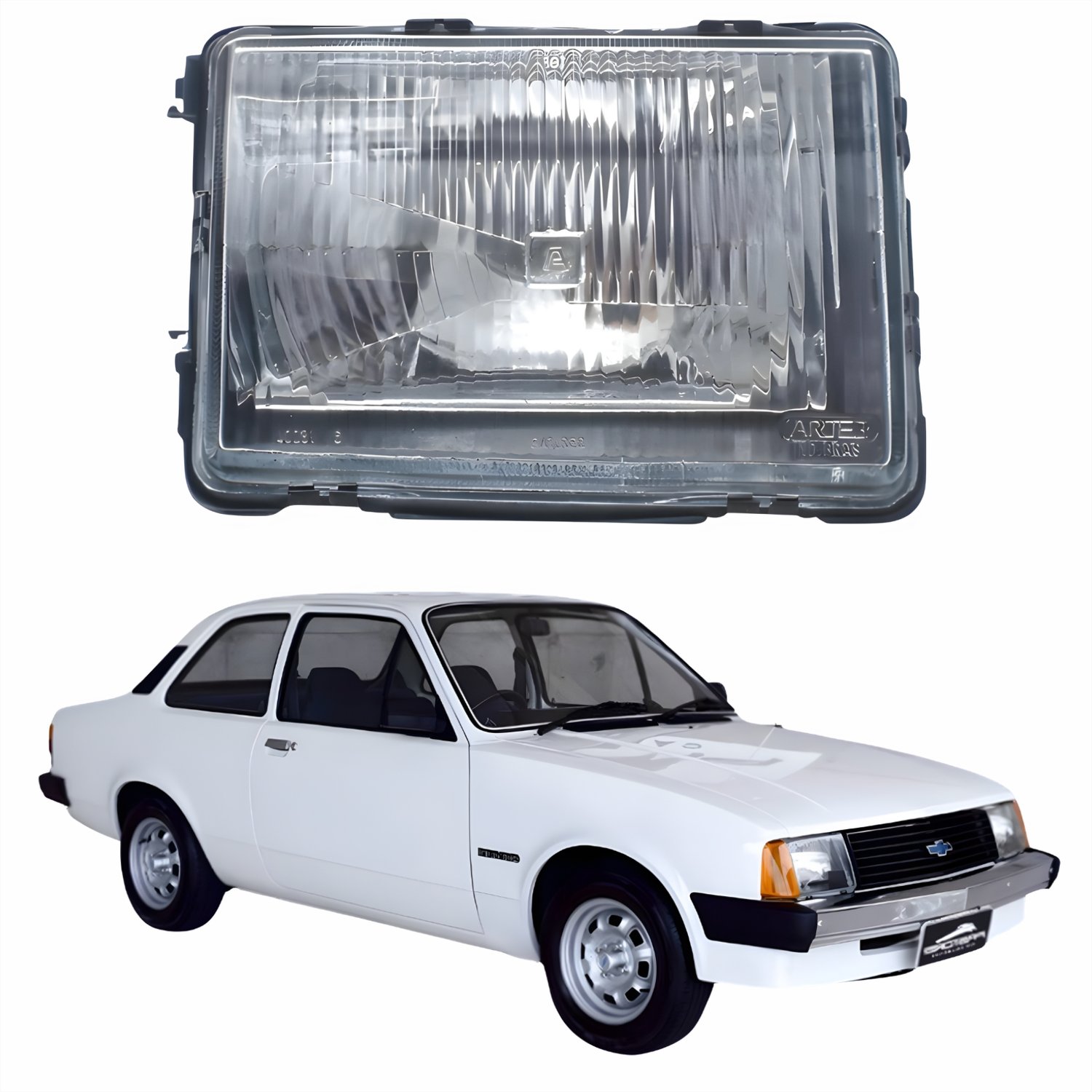 Farol Gm Chevette 1983 Até 1993 Original Arteb Lado Direito Passageiro ...
