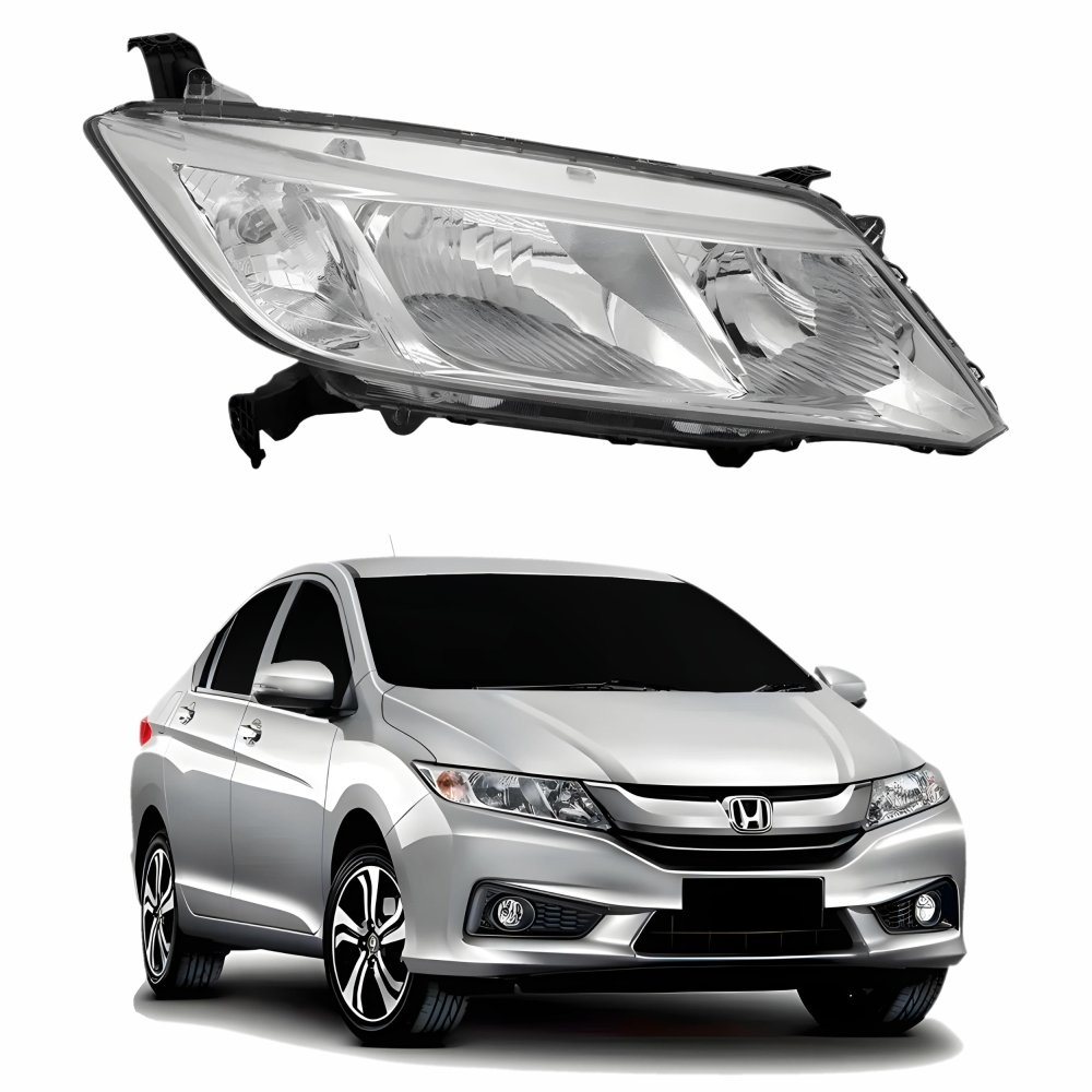 Farol honda city 14/17 cromado ld - Castelo Auto Peças