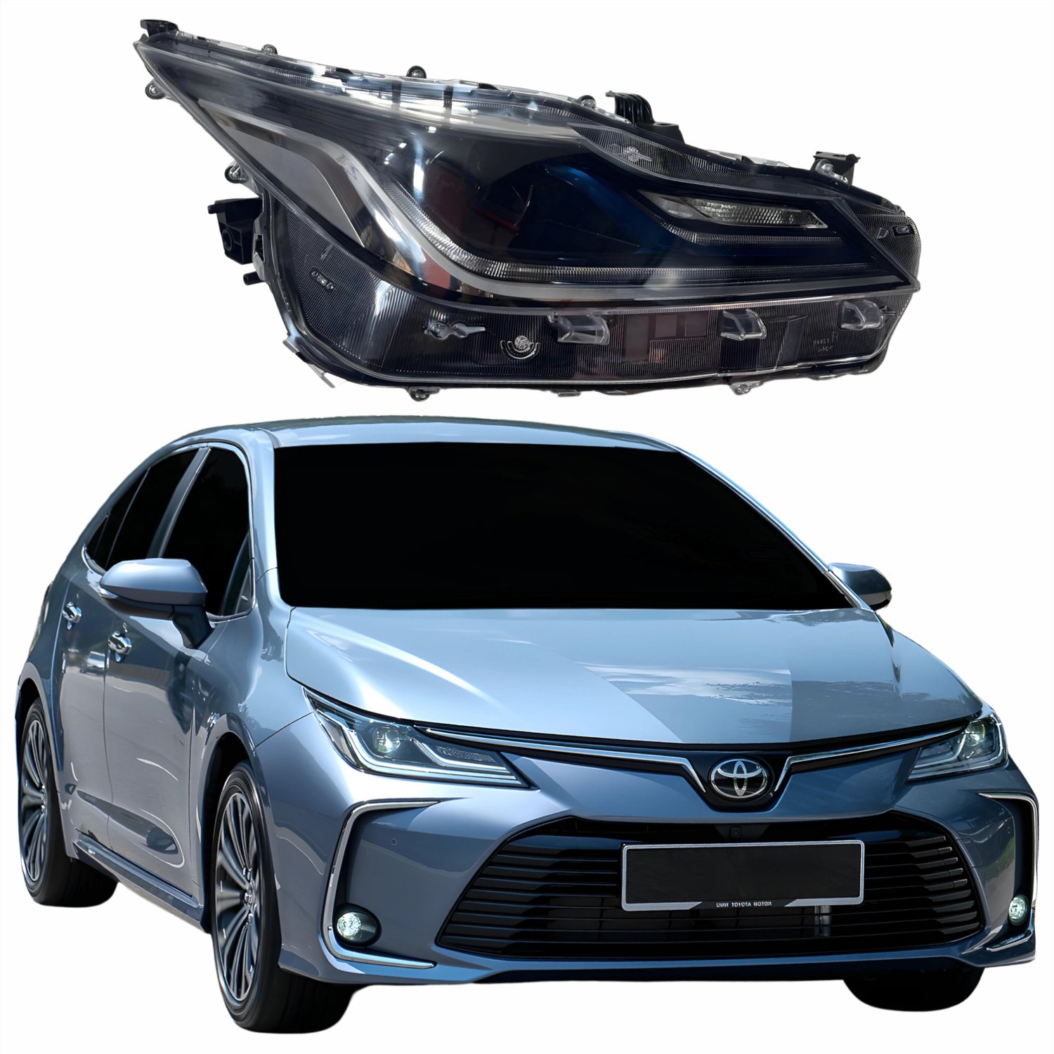 Farol Toyota Toyota Corolla Altis 2020 2021 2022 2023 2024 Com Led Lado Direito Passageiro Original Farol Toyota Toyota Corolla Altis 2020 2021 2022 2023 2024 Com Led Lado Direito Passageiro Original