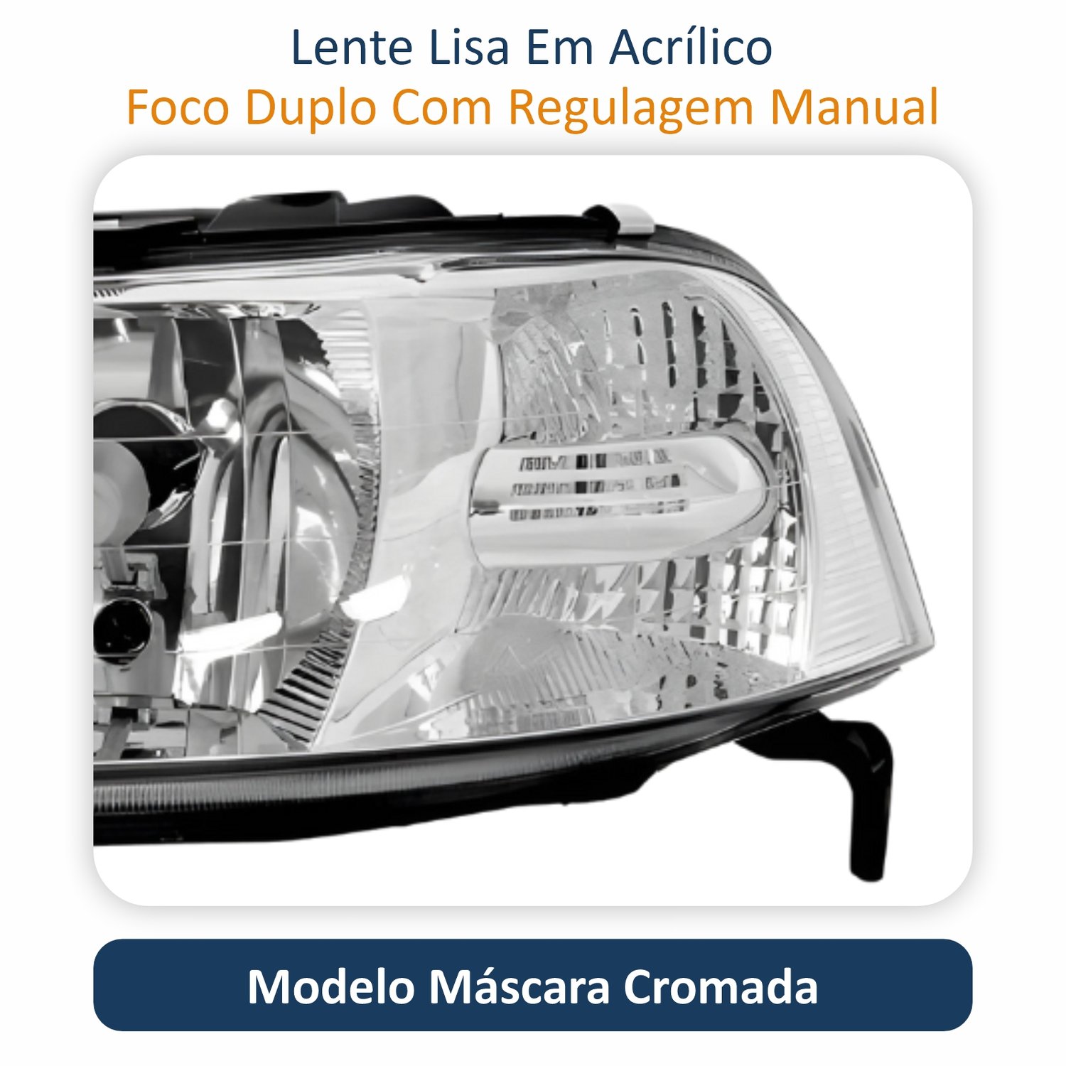 Farol vw gol g3 duplo crom le - Castelo Auto Peças