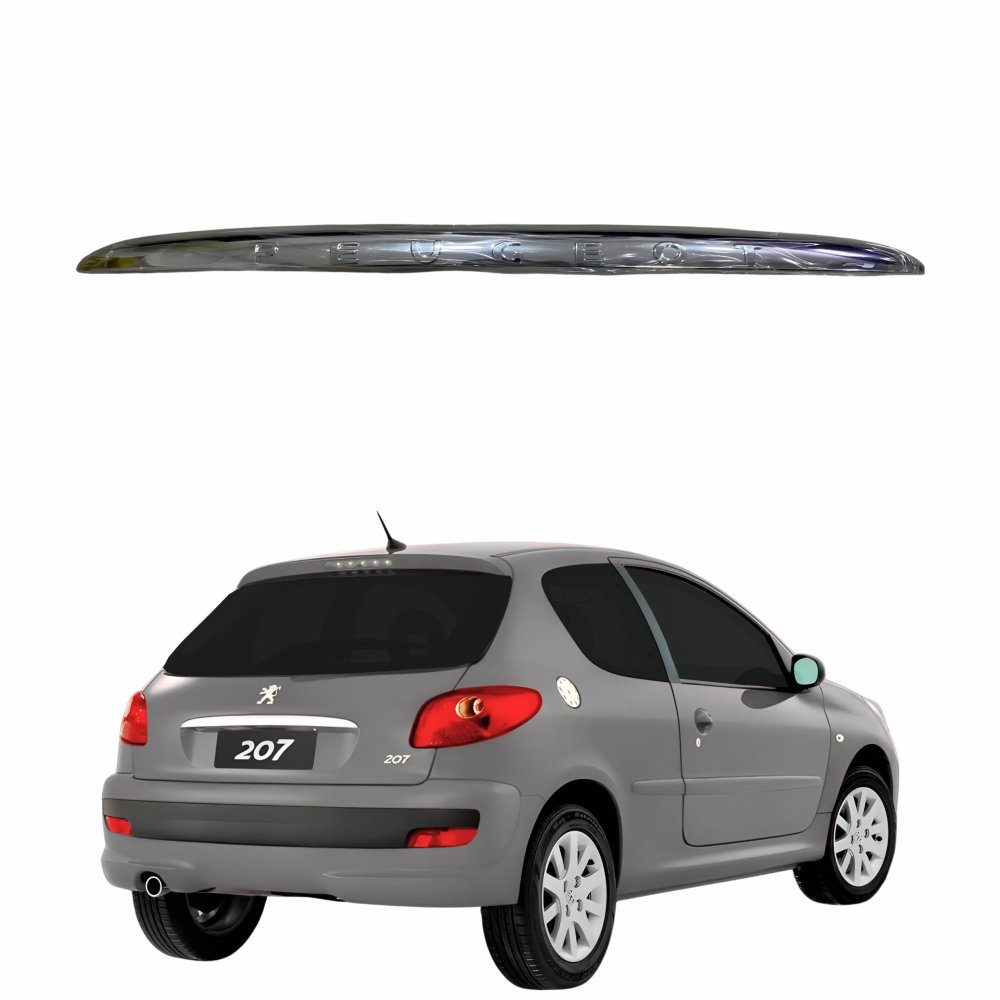 Friso Tampa Traseira Peugeot 207 Hatch 2007 Até 2015 Cromado Friso Tampa Traseira Peugeot 207 Hatch 2007 Até 2015 Cromado