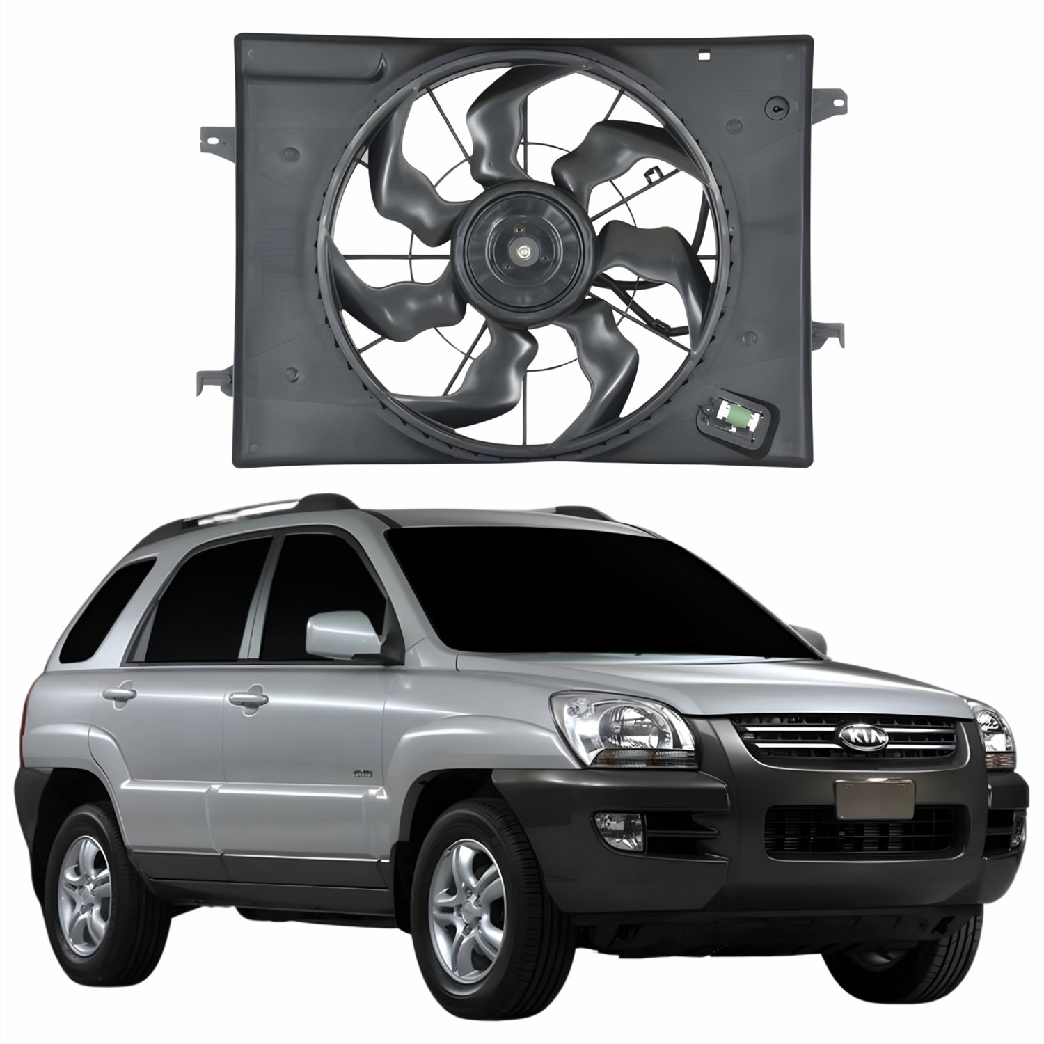 Gmv Kia Sportage 2005 Até 2010 Com Ar Condicionado Com Resistência Suporte Baixo