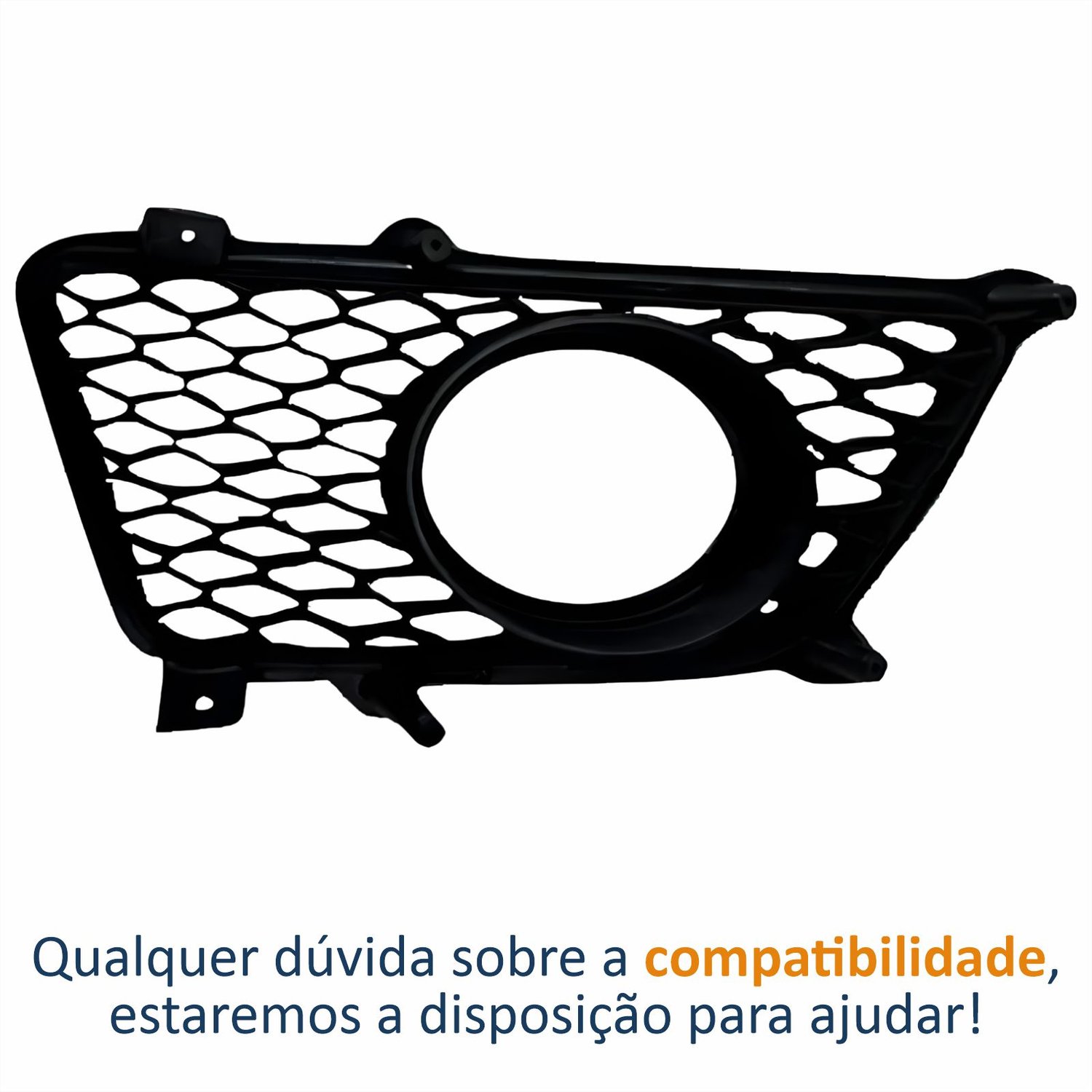 Grade Parachoque Kia Sportage 2009 2010 Com Furo Aro Prata Lado Direito Passageiro