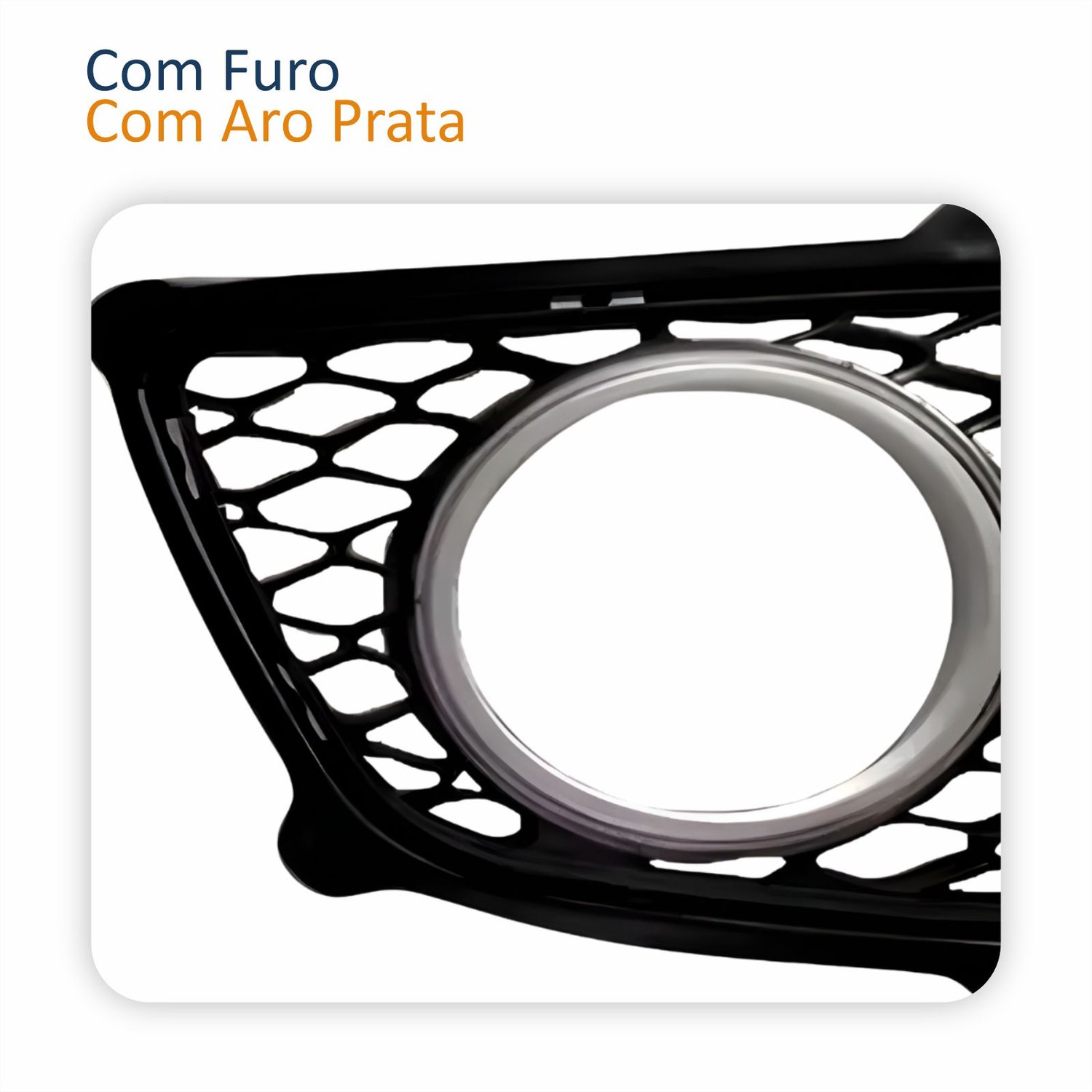Grade Parachoque Kia Sportage 2009 2010 Com Furo Aro Prata Lado Direito Passageiro