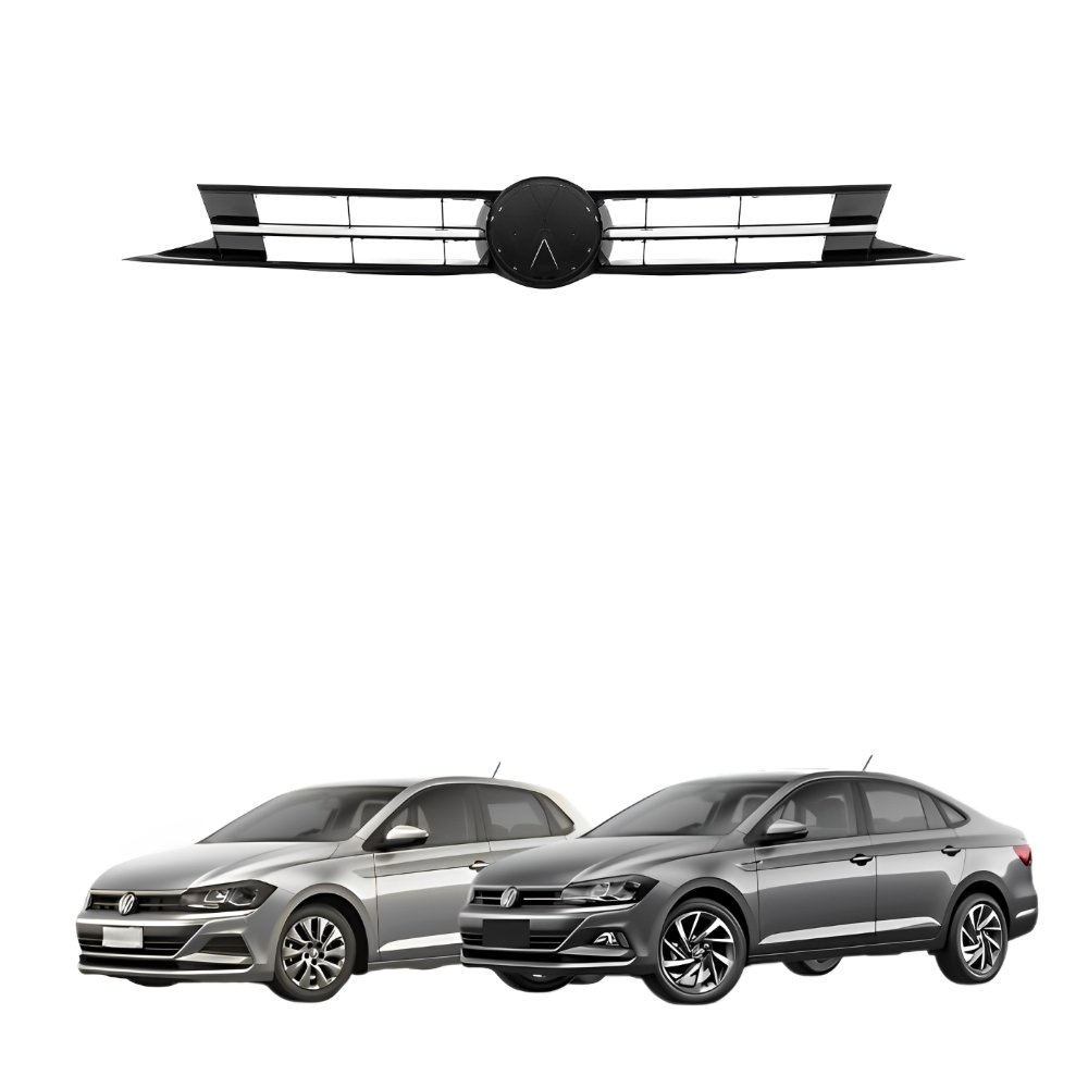 Grade rad vw polo/virtus 17/20 black piano c/ friso crom Grade rad vw polo/virtus 17/20 black piano c/ friso crom