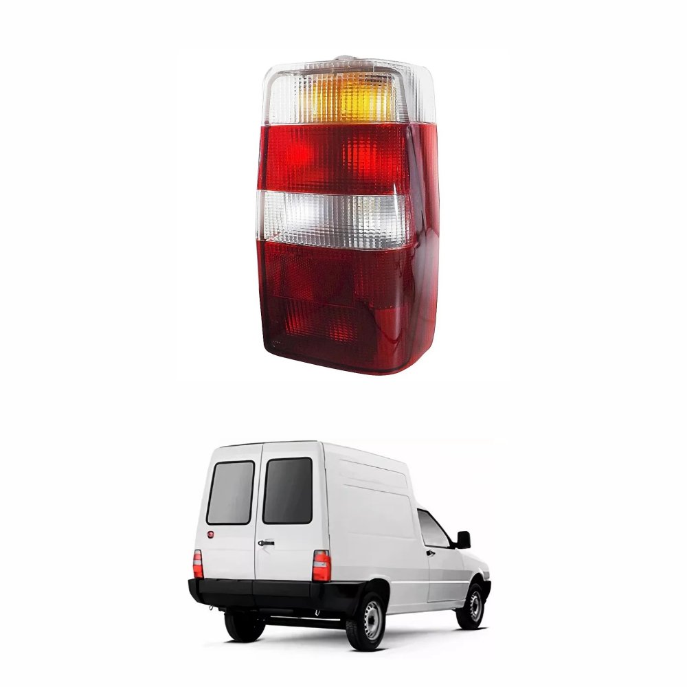 Lanterna Fiat Fiorino 2004 Até 2013 Bicolor Cristal Lado Direito Passageiro
