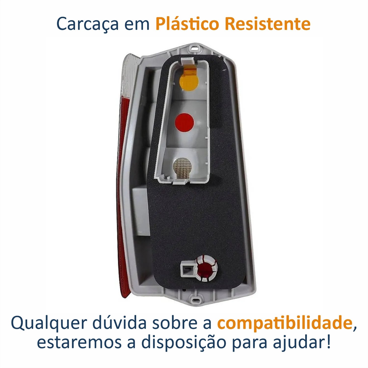 Lanterna Fiat Fiorino 2004 Até 2013 Bicolor Cristal Lado Direito Passageiro