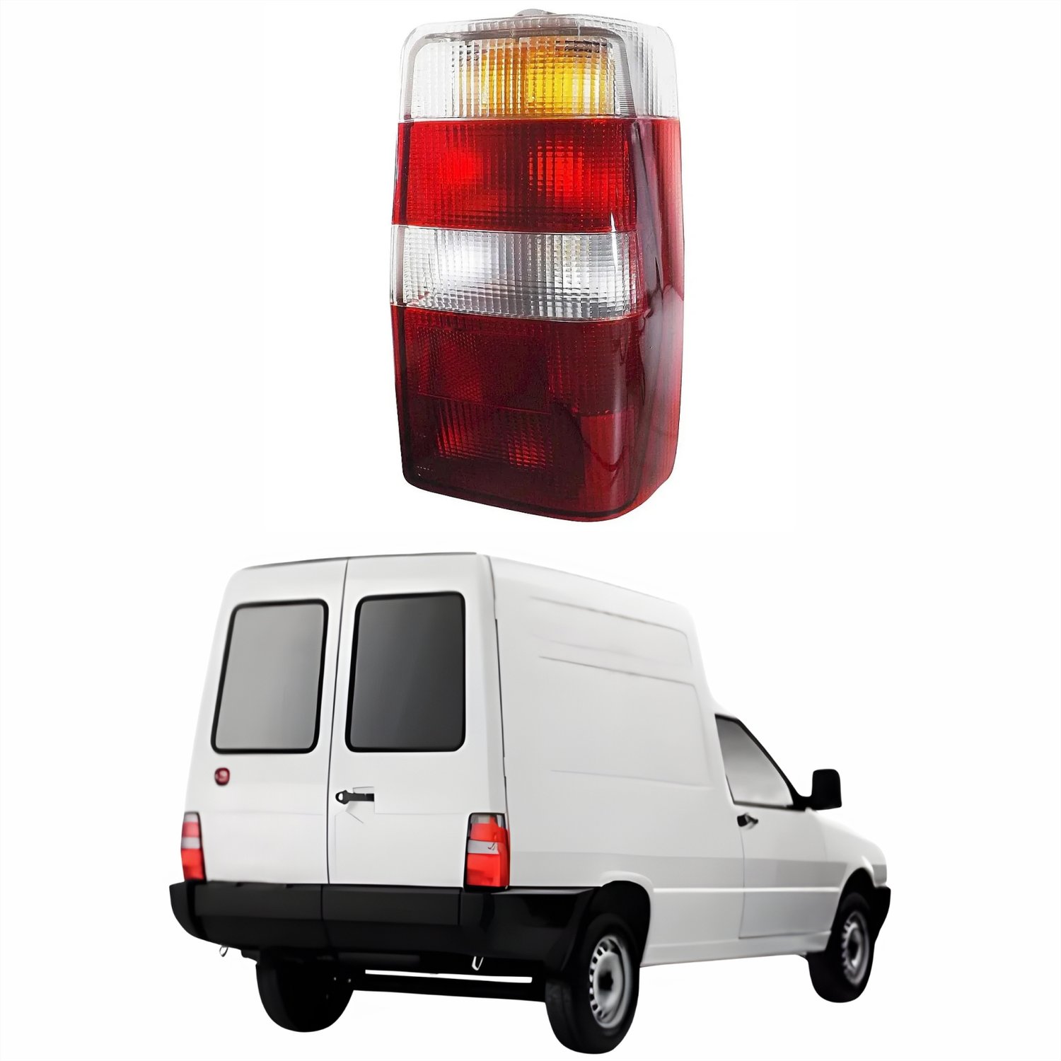 Lanterna Fiat Fiorino 2004 Até 2013 Bicolor Cristal Lado Direito Passageiro
