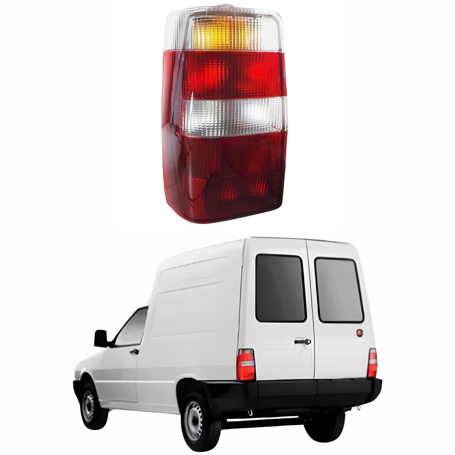 Lanterna Fiat Fiorino 2004 Até 2013 Bicolor Cristal Lado Esquerdo Motorista