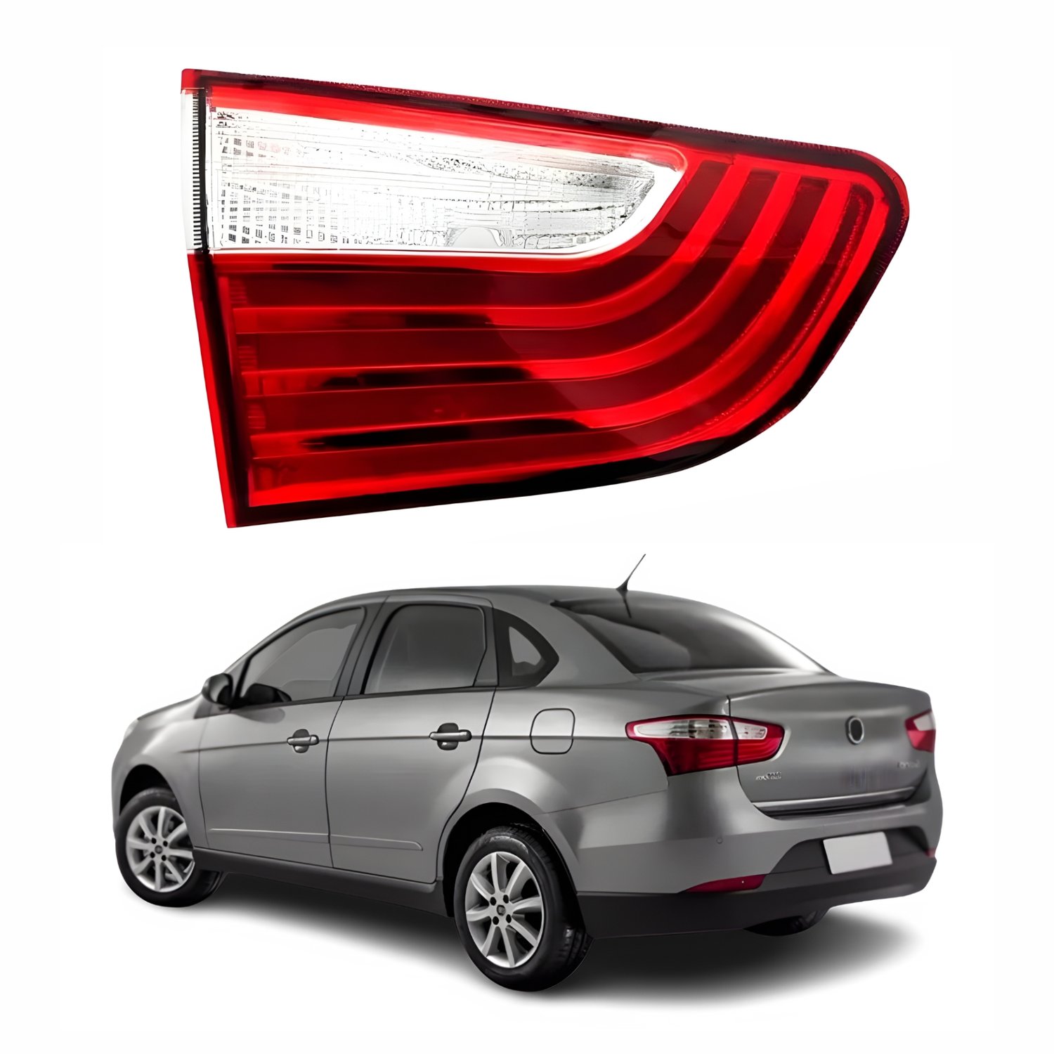 Lanterna Fiat Grand Siena 2012 até 2019 Bicolor Tampa Lado Esquerdo Motorista