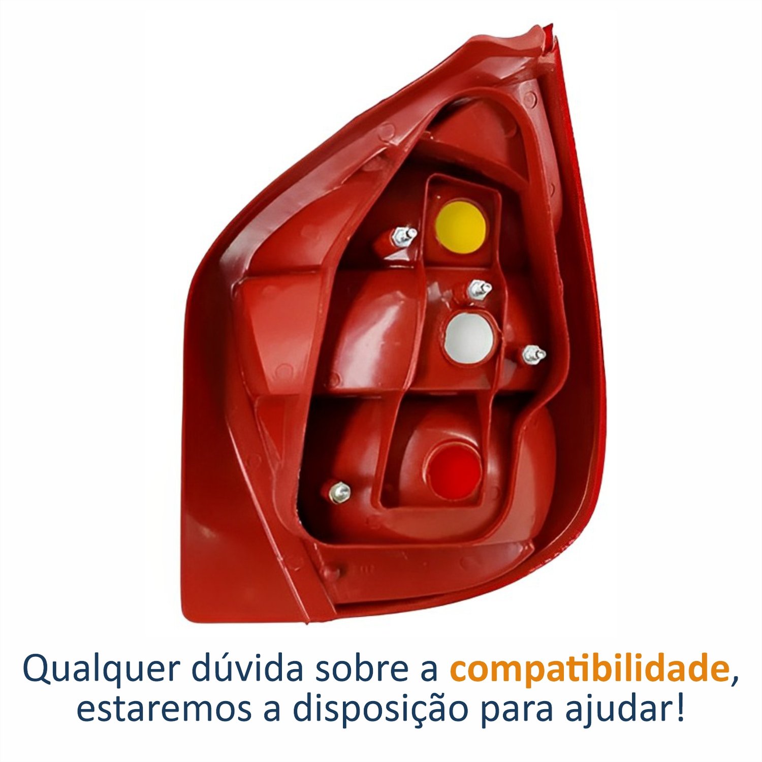 Lanterna Fiat Palio G2 2001 Até 2004 Tricolor Carcaça Vermelha Lado Esquerdo Motorista