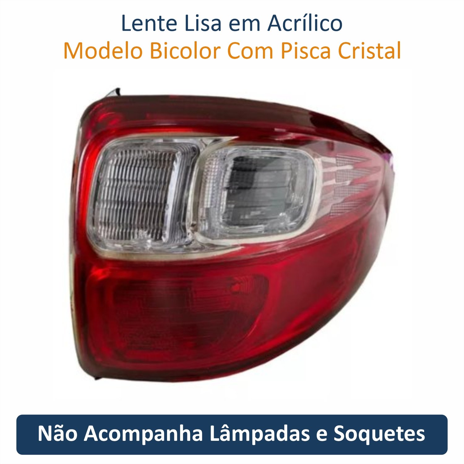 Lanterna Fiat Strada Working G5 2014 Até 2019 Canto Bicolor Cristal Lado Direito Passageiro