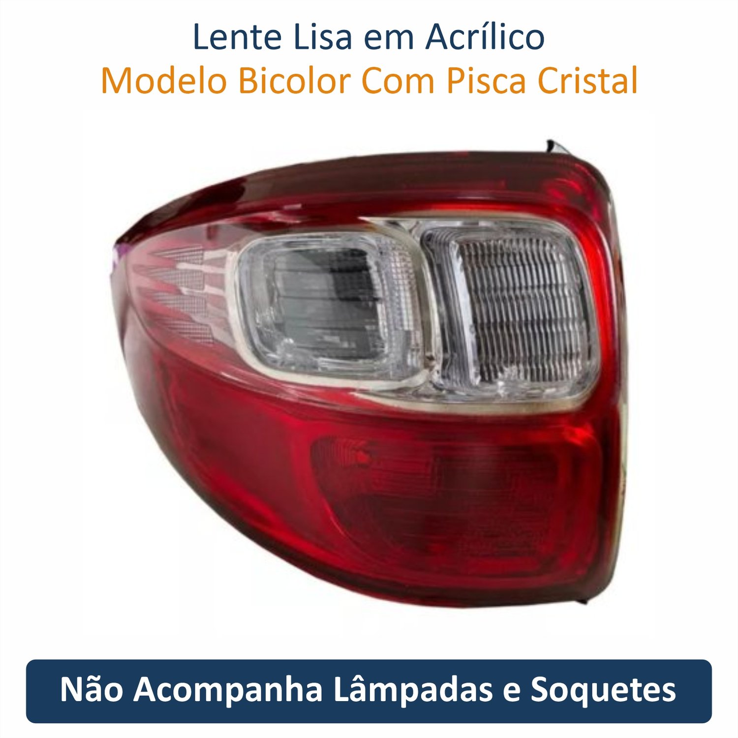 Lanterna Fiat Strada Working G5 2014 Até 2019 Canto Bicolor Cristal Lado Esquerdo Motorista