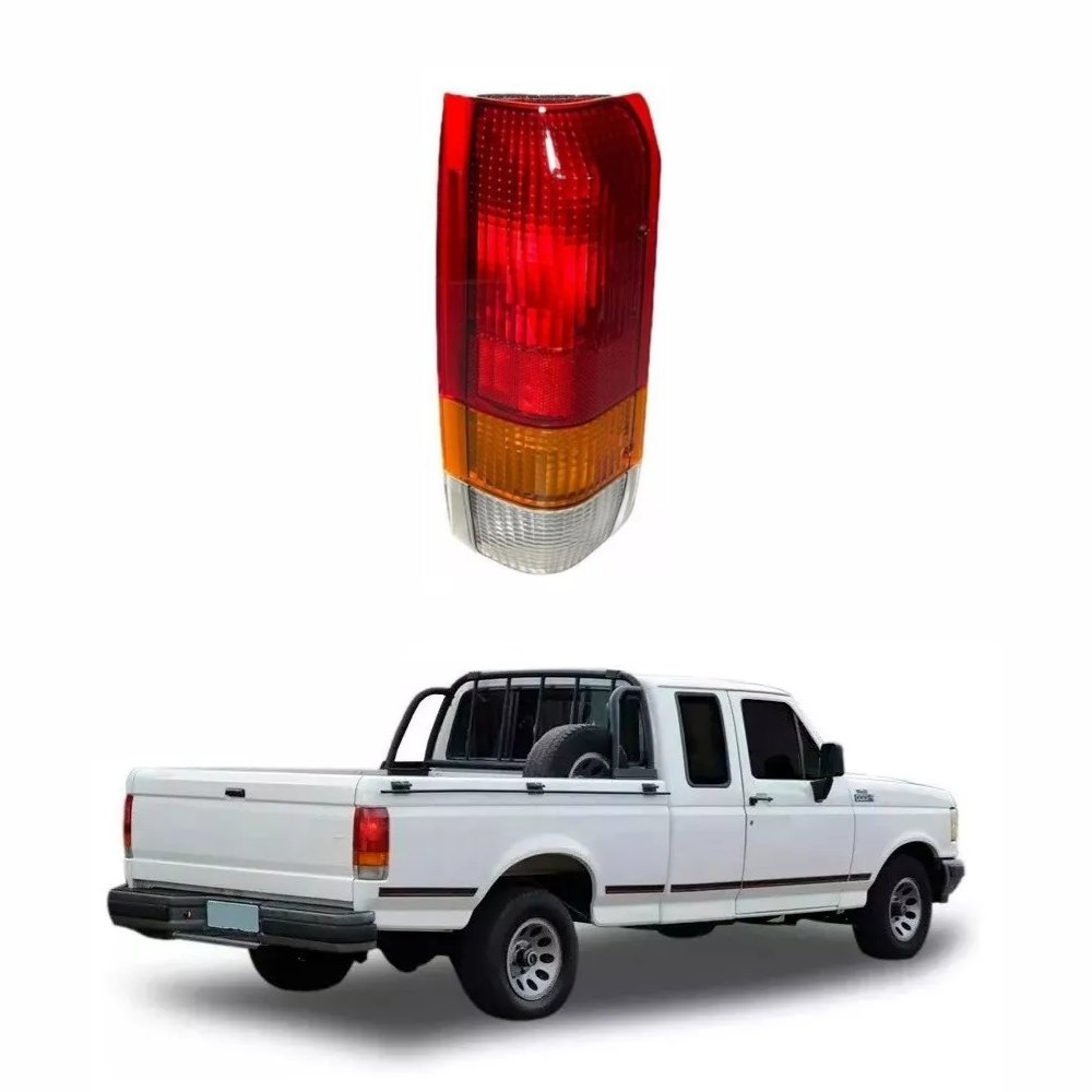 Lanterna Ford F-1000 1996 Até 1999 Tricolor Cristal Lado Direito Passageiro