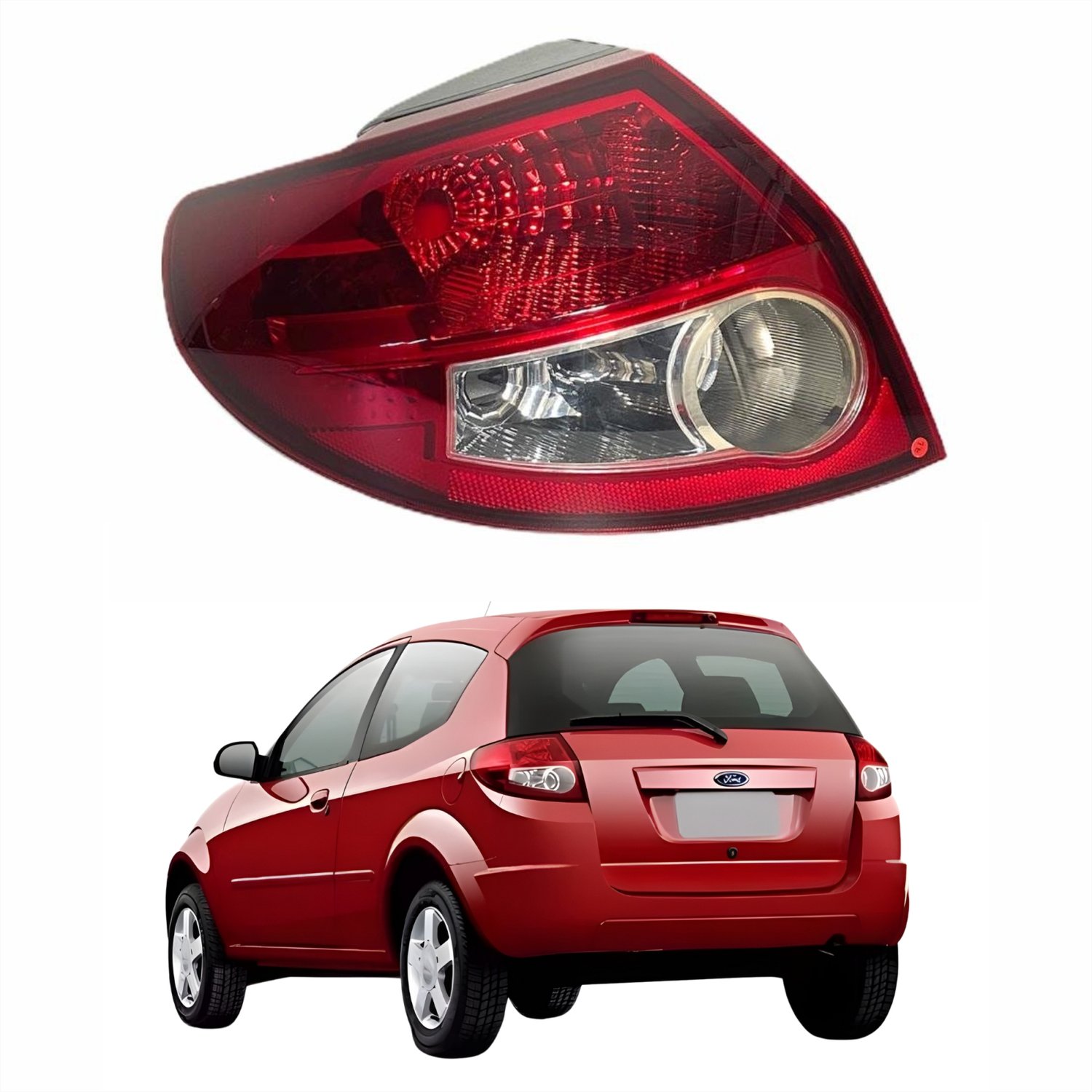 Lanterna Ford Ka 2008 Até 2011 Bicolor Lado Esquerdo Motorista