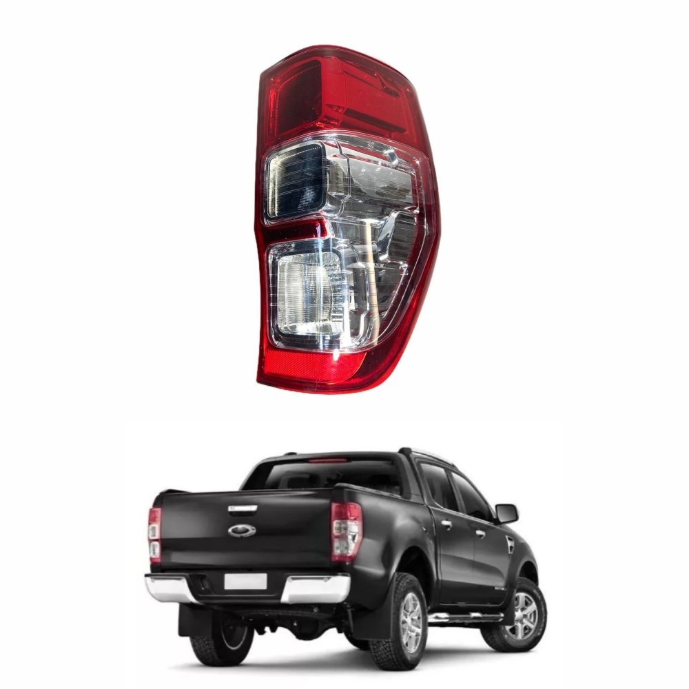 Lanterna Ford Ranger 2013 Até 2018 Bicolor Cristal Lado Direito Passageiro