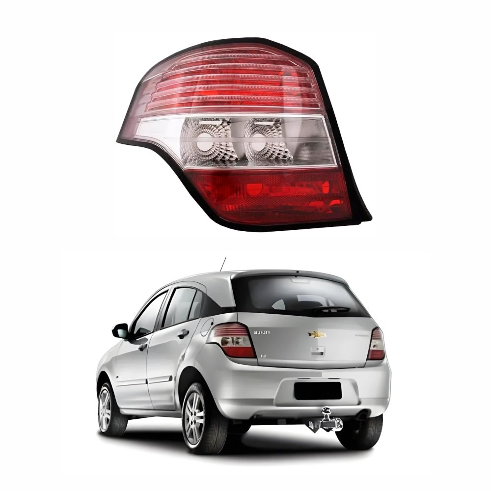 Lanterna Gm Agile 2009 Até 2012 Bicolor Cristal Lado Esquerdo Motorista