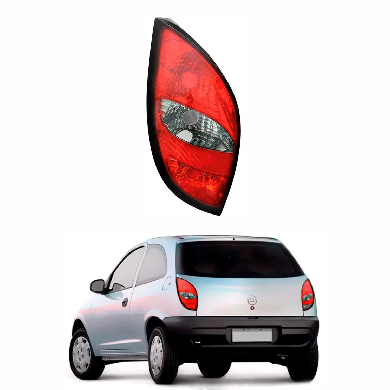 Lanterna Gm Celta 2000 Até 2006 Bicolor Fumê Sem Luz de Ré Lado Esquerdo Motorista