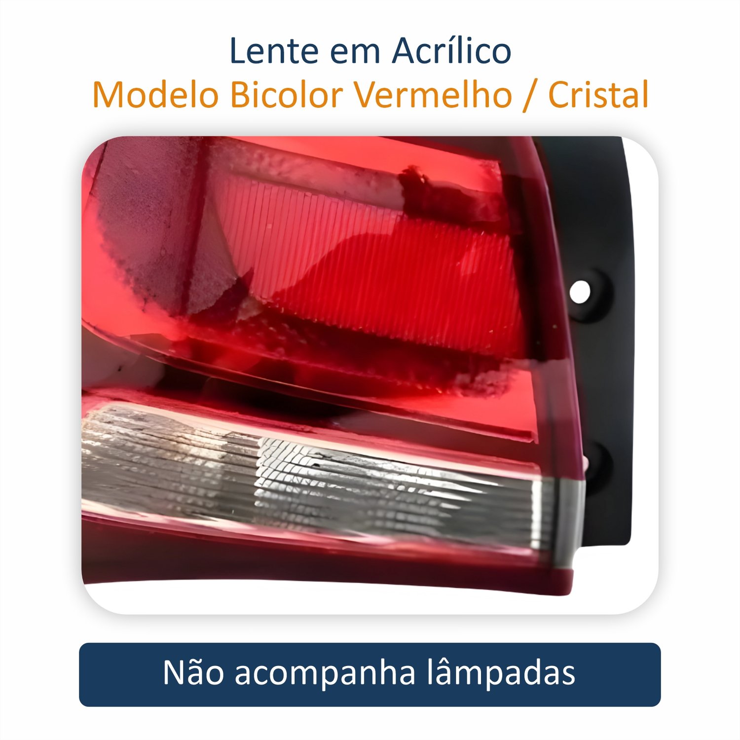 Lanterna Gm Cobalt 2016 Até 2019 Canto Bicolor Cristal Lado Esquerdo Motorista