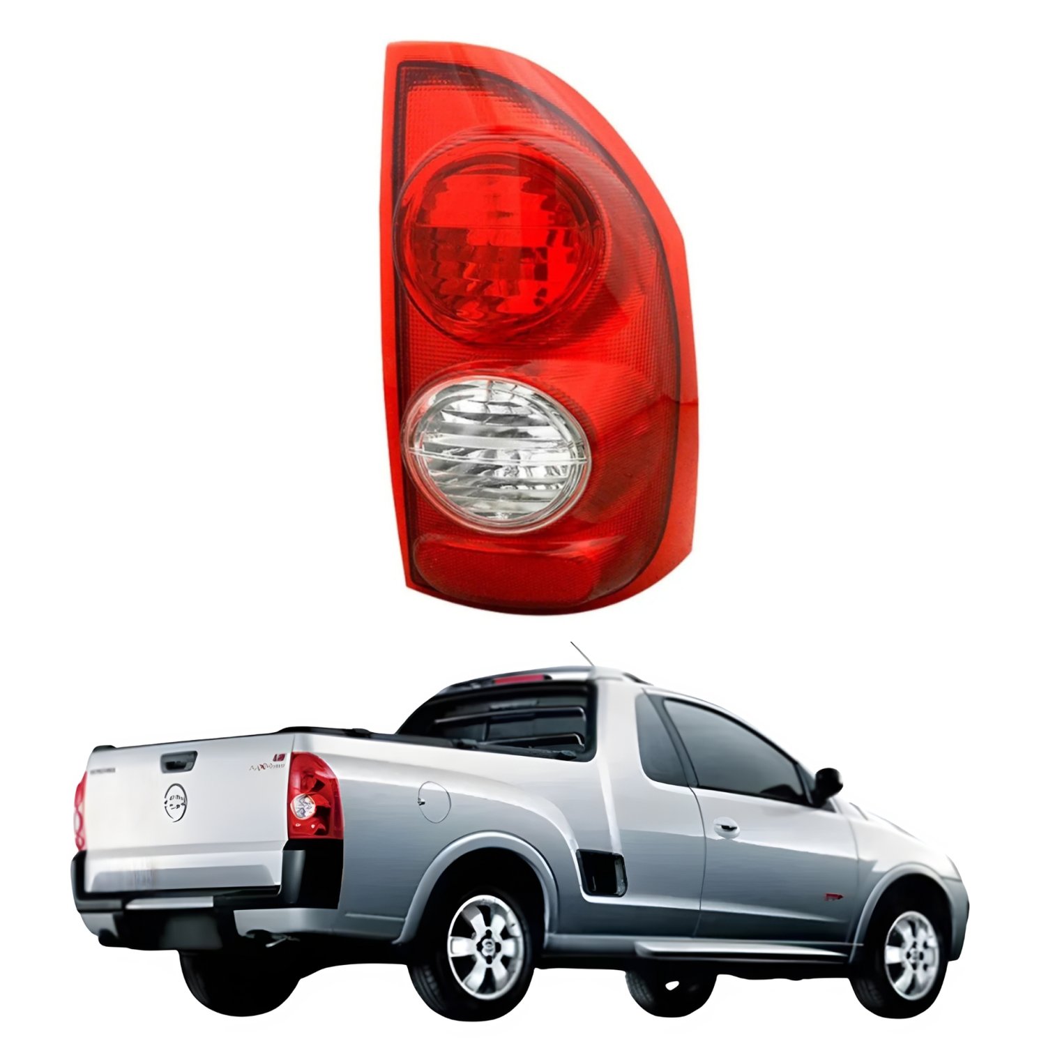 Lanterna Gm Montana 2003 até 2010 Bicolor Cristal Lado Direito Passageiro