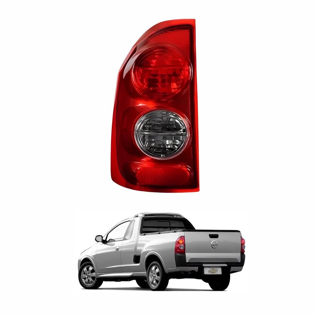 Lanterna Traseira Bicolor Chevrolet Montana 2003 Até 2010 Bicolor Fume Lado Esquerdo Motorista
