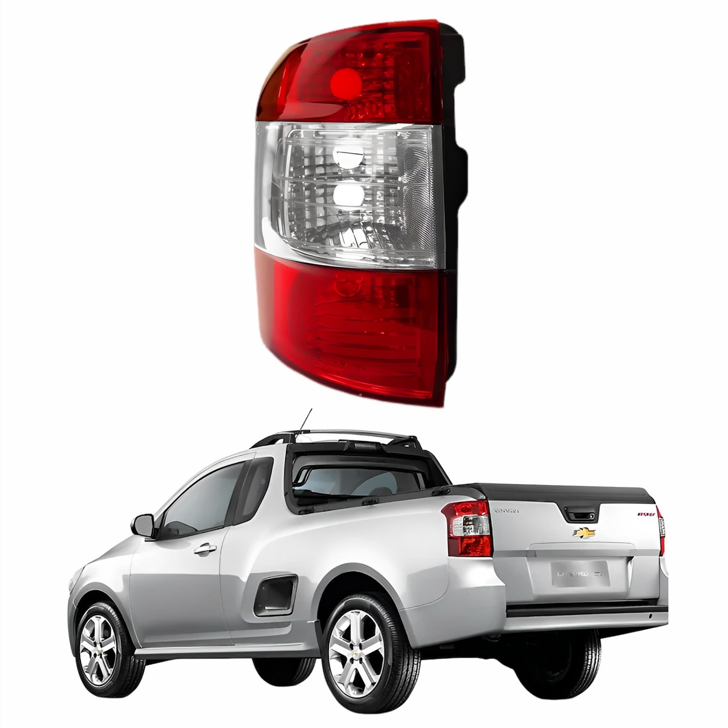 Lanterna Gm Montana 2011 até 2019 Bicolor Lado Esquerdo Motorista