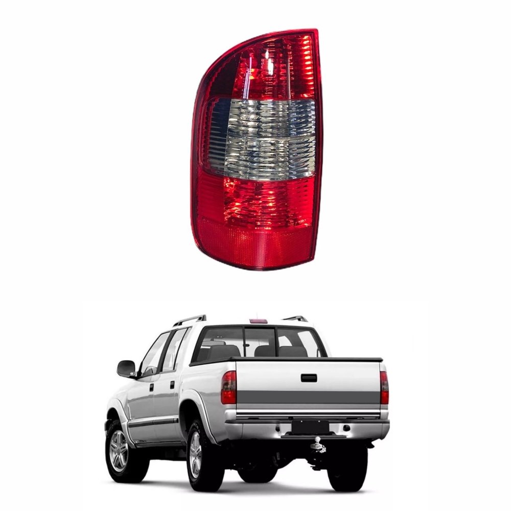 Lanterna Gm S-10 2001 Até 2008 Bicolor Fumê Claro Lado Esquerdo Motorista