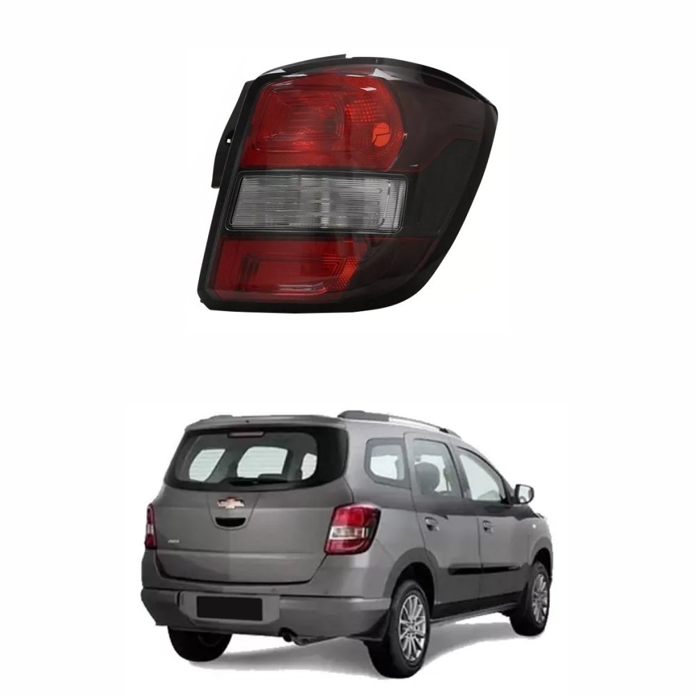 Lanterna Gm Spin Active 2013 Até 2018 Borda Preta Bicolor Fumê Lado Direito Passageiro