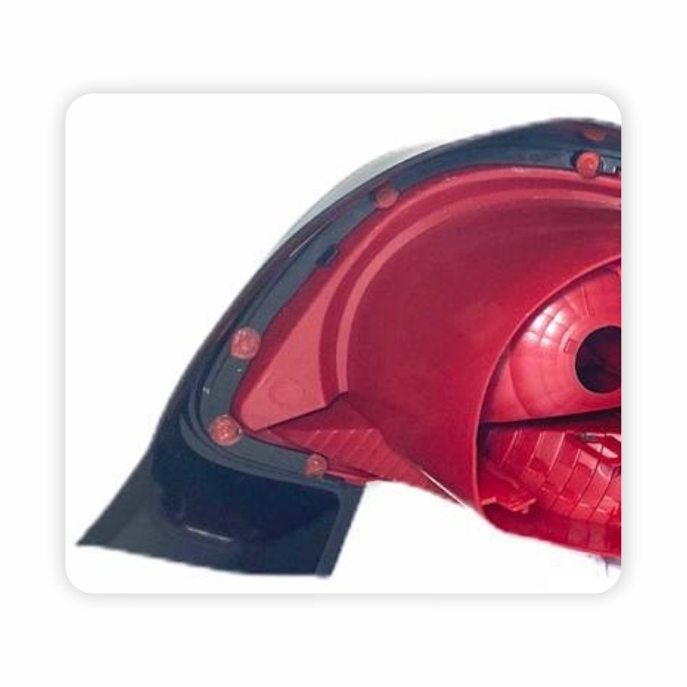Lanterna Peugeot 207 Sedan 2009 Até 2015 Bicolor Cristal Grade da Ré Cromada Lado Esquerdo Motorista