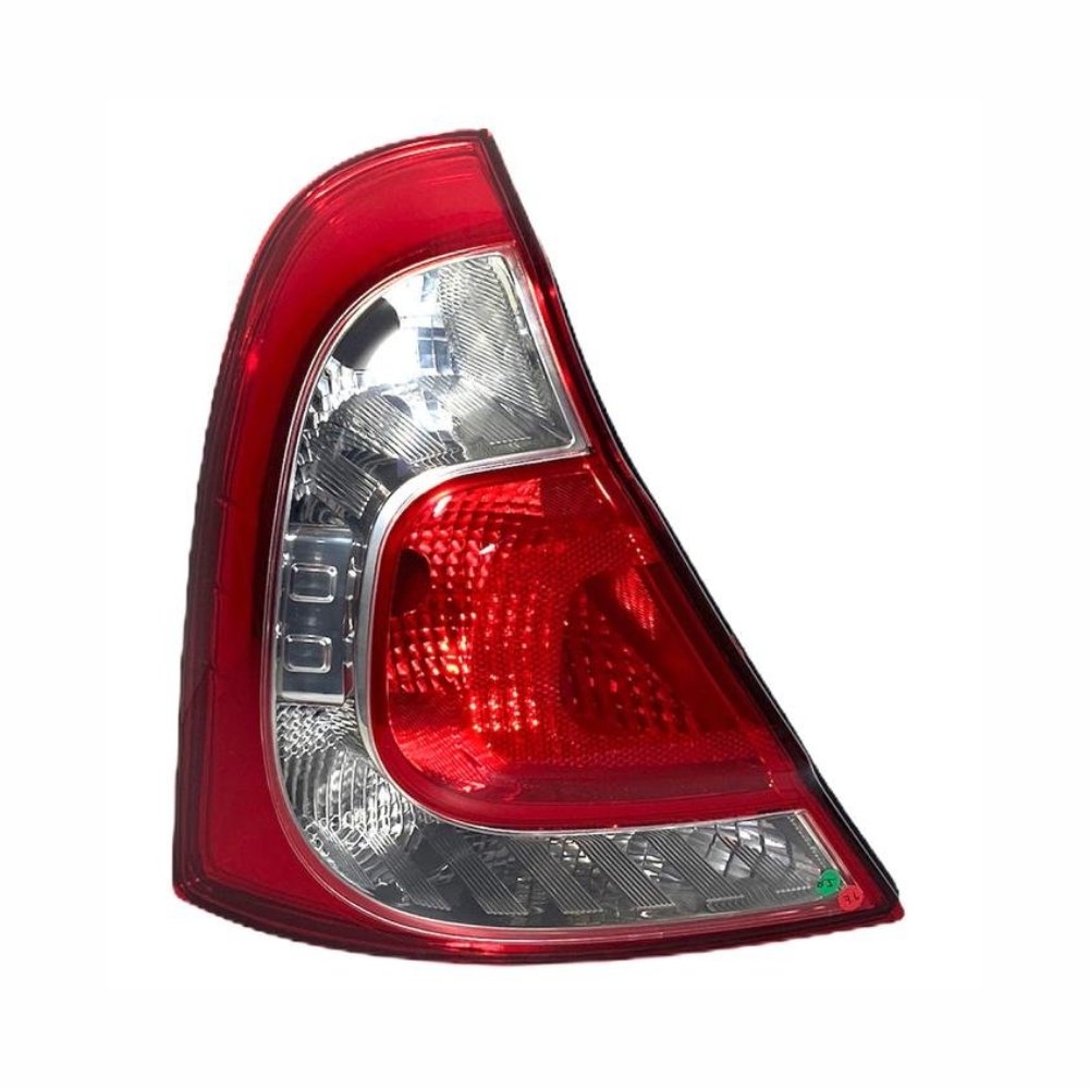 Lanterna Renault Clio 2013 Até 2016 Bicolor Cristal Carcaça Preta Lado Esquerdo Motorista