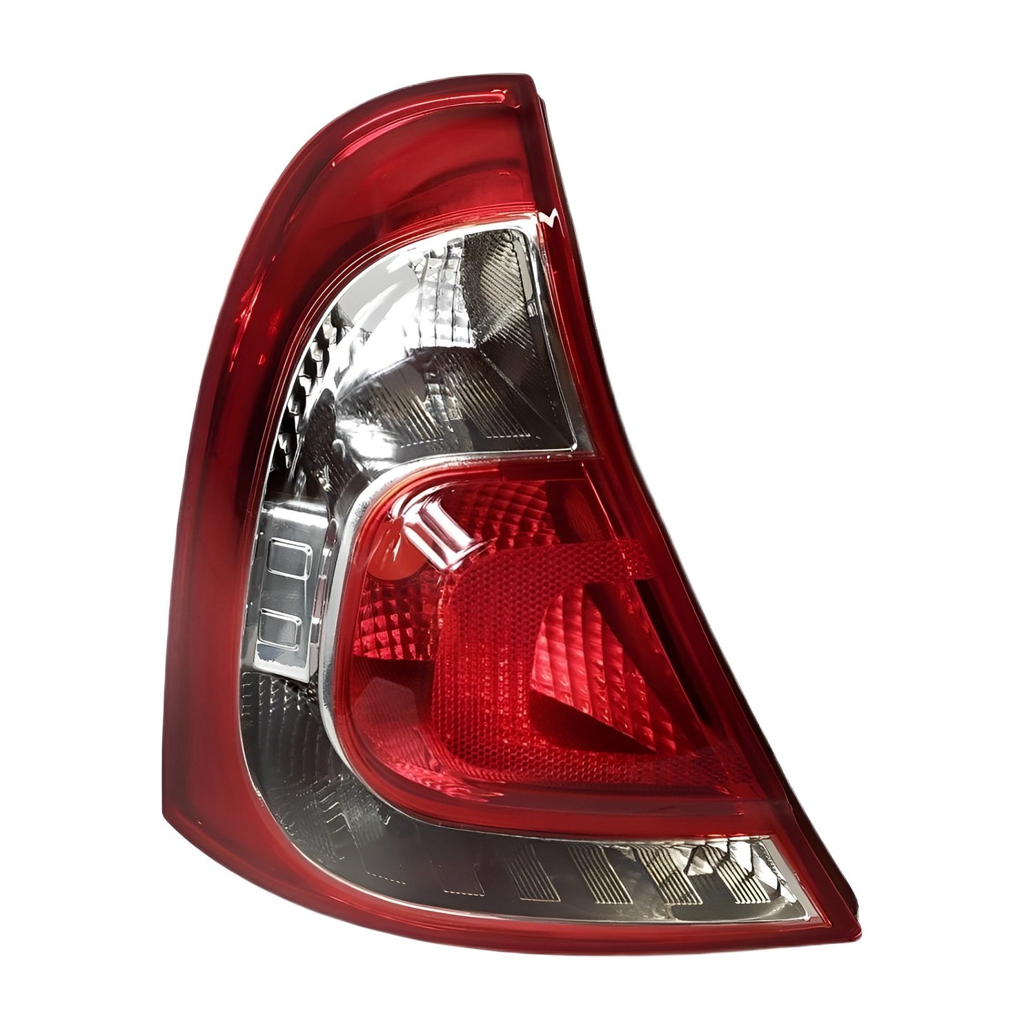 Lanterna Renault Clio 2013 Até 2016 Bicolor Cristal Carcaça Vermelha Lado Esquerdo Motorista