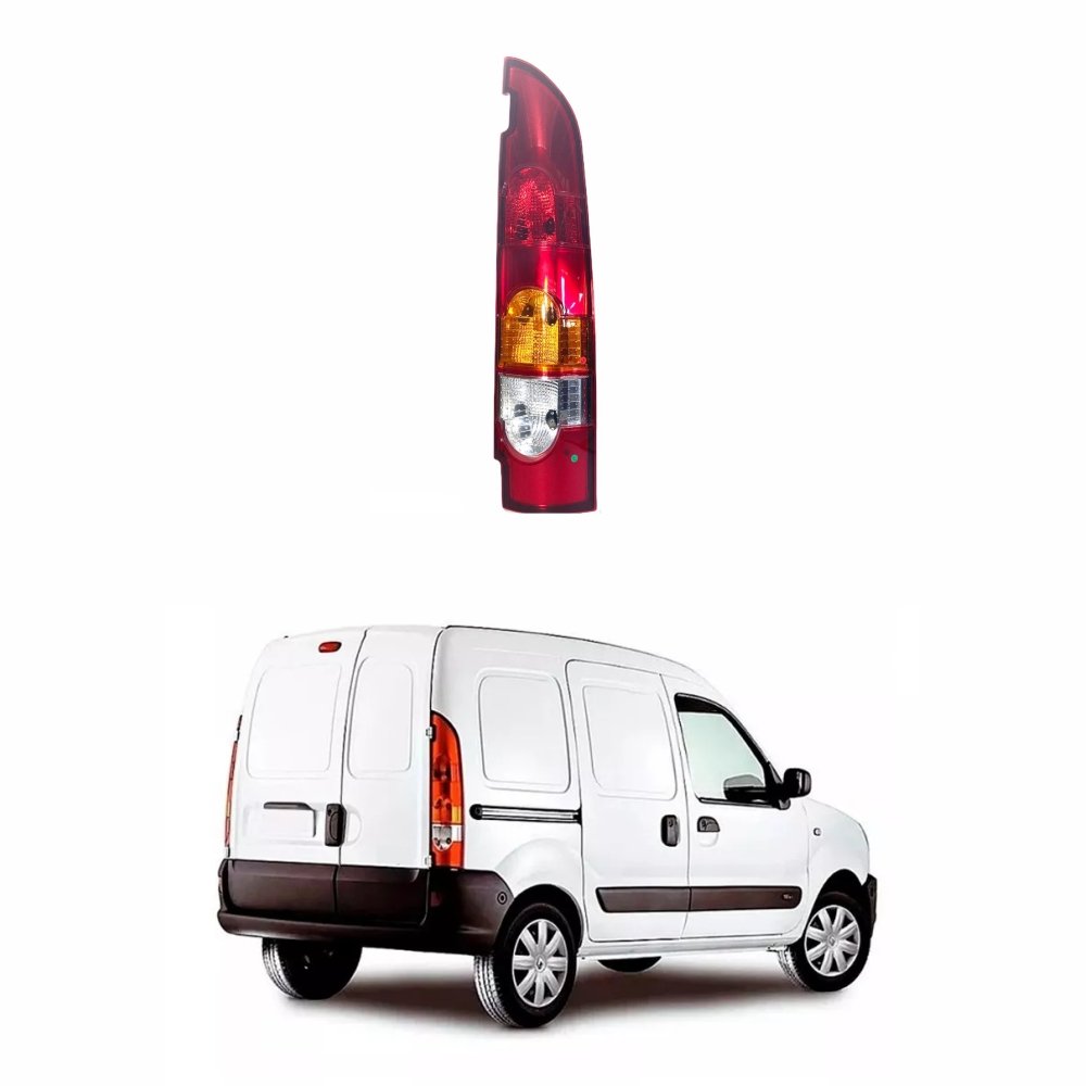 Lanterna Renault Kangoo 2008 Até 2018 2 Porta Bicolor Pisca Âmbar Lado Direito Passageiro