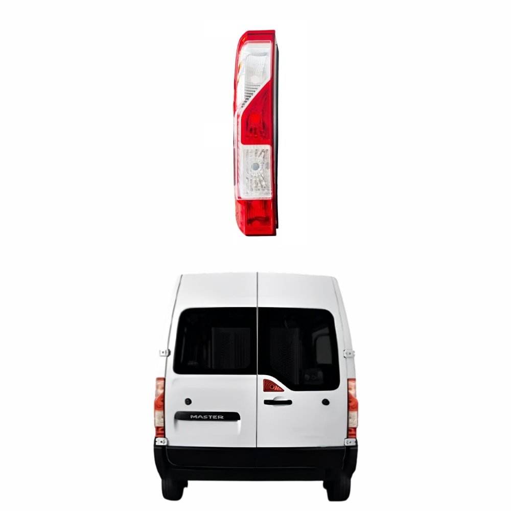 Lanterna Renault Master 2012 Até 2022 Bicolor Cristal Lado Esquerdo Motorista