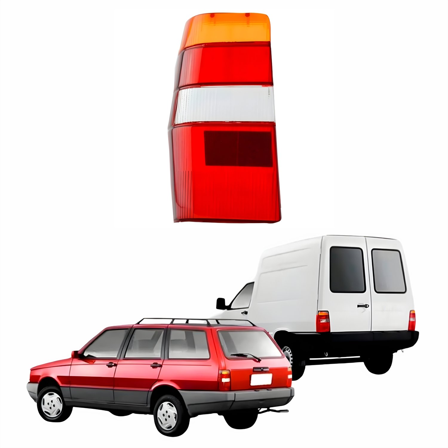 Lanterna Traseira Fiat Fiorino Elba 1986 Até 2004 Tricolor Lado Esquerdo Motorista