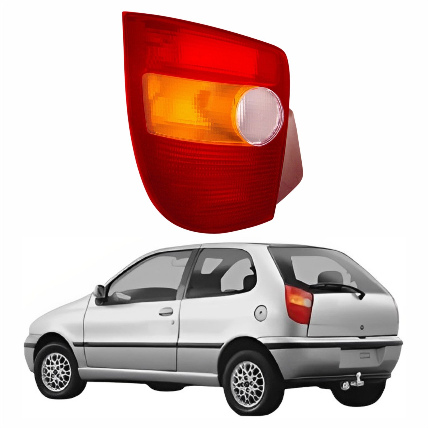 Lanterna Traseira Fiat Palio G1 1996 Até 2000 Tricolor Lado Esquerdo Motorista