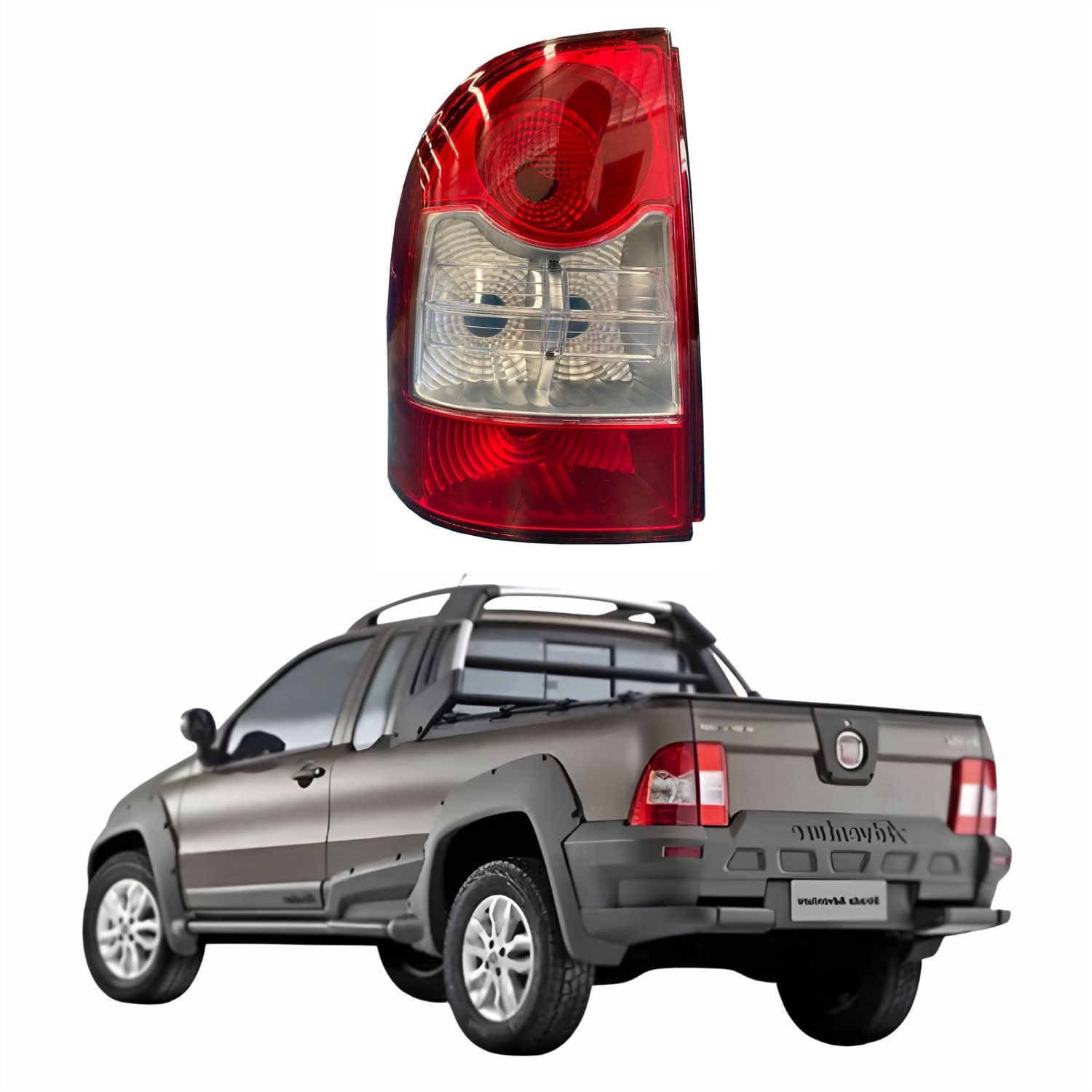 Lanterna Traseira Fiat Strada Adventure Locker 2009 Até 2013 Bicolor Canto Lado Esquerdo Motorista