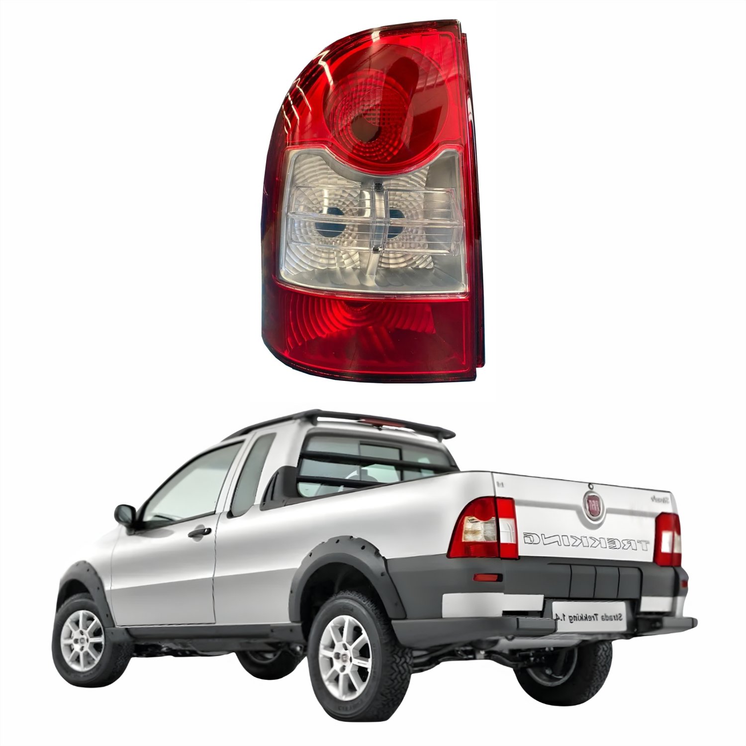 Lanterna Traseira Fiat Strada Trekking 2009 Até 2013 Bicolor Canto Lado Esquerdo Motorista