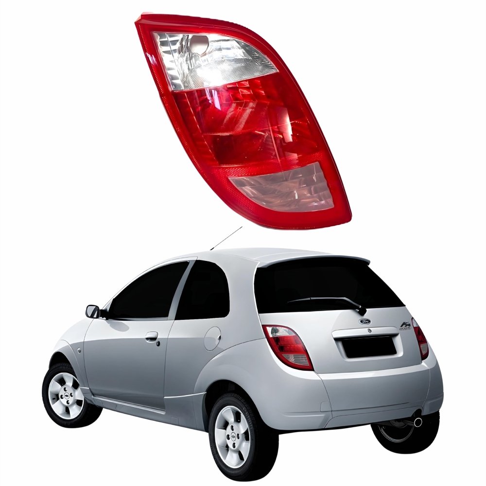 Lanterna Traseira Ford Ka 2002 Até 2007 Bicolor Ré Cristal Lado Esquerdo Motorista