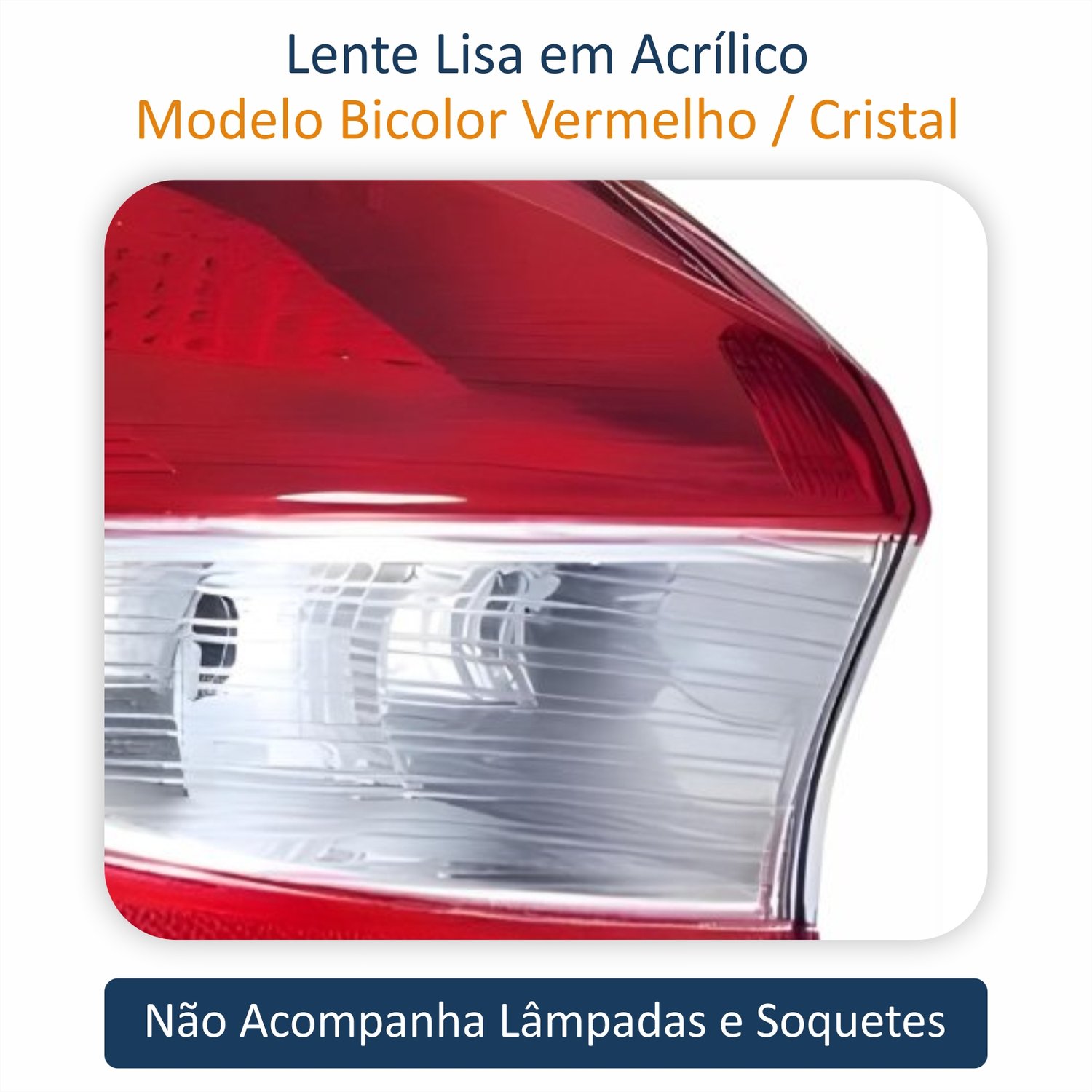 Lanterna Traseira Ford Ka Hatch 2015 Até 2018 Bicolor Cristal Lado Esquerdo Motorista