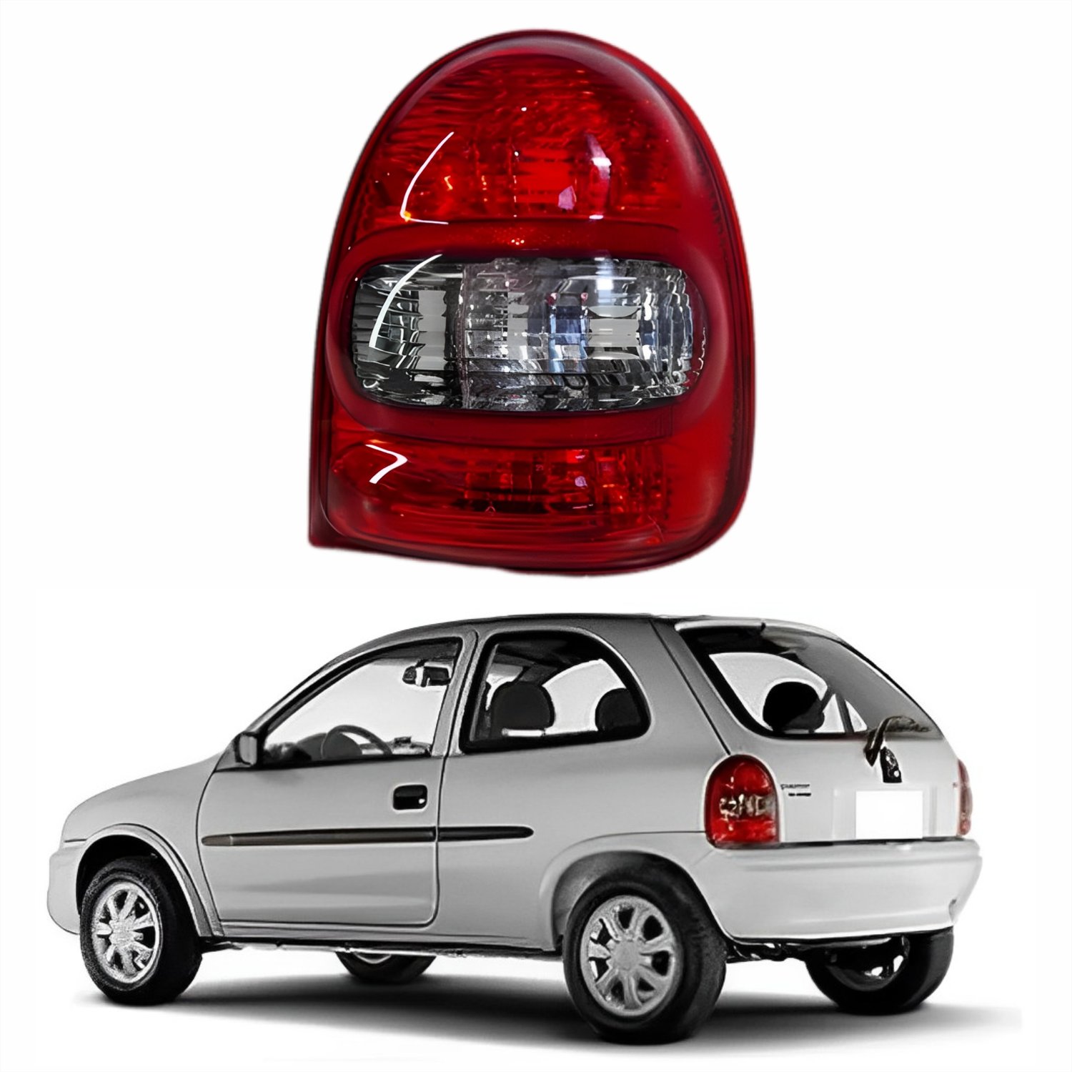 Lanterna Traseira Gm Corsa Hatch 2000 Até 2002 Bicolor Fumê Lado Esquerdo Motorista