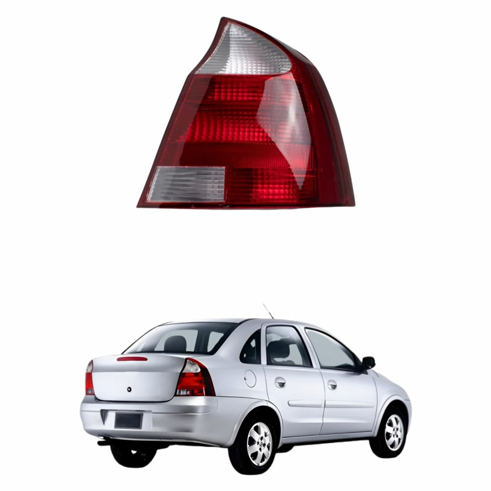 Lanterna Traseira Gm Corsa Sedan Frente Montana 2003 Até 2010 Bicolor Lado Direito Passageiro