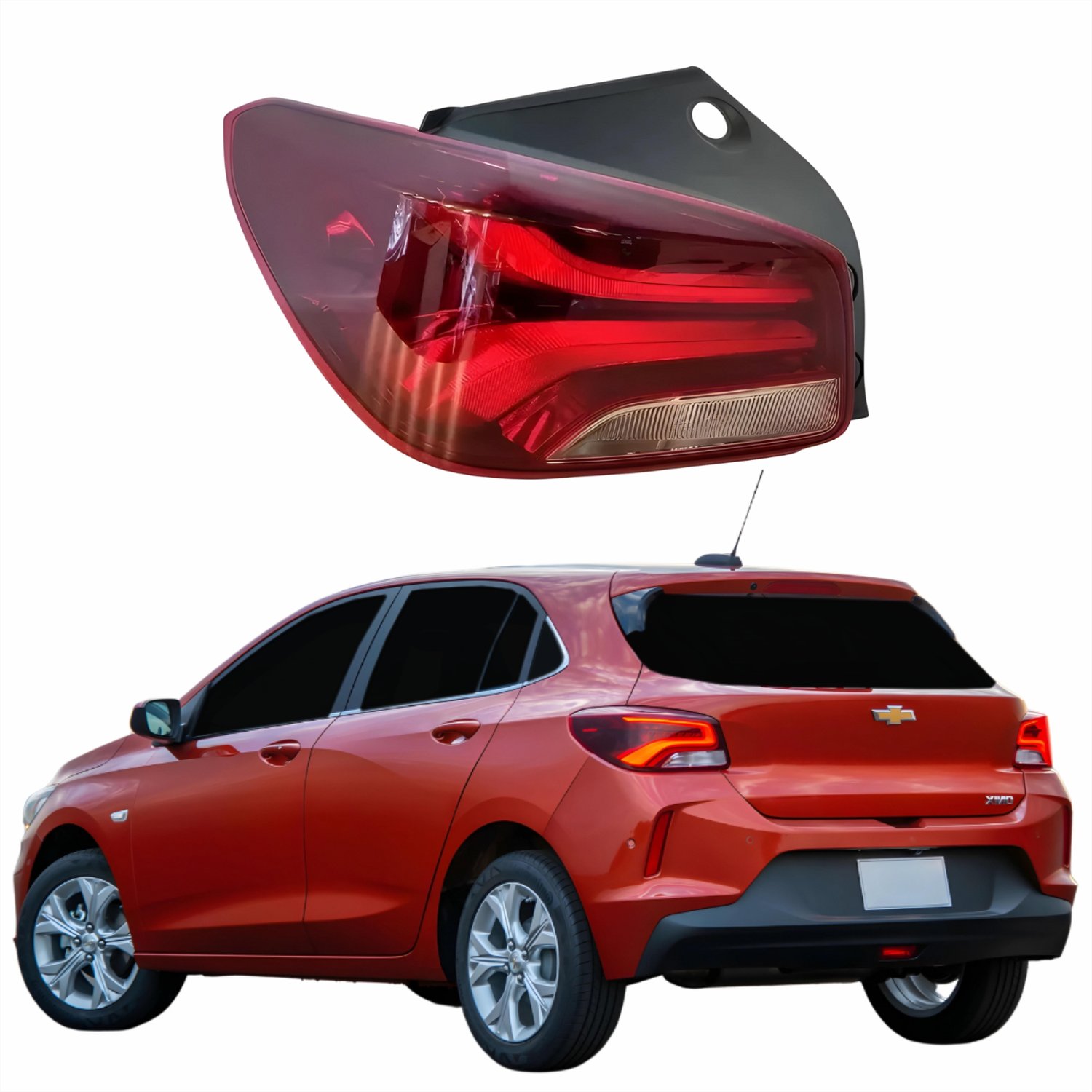 Lanterna Traseira Gm Onix Hatch 2020 Até 2024 Bicolor Sem Led Lado Esquerdo Motorista