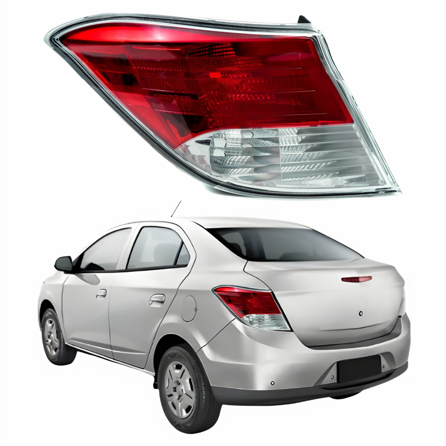 Lanterna Traseira Gm Prisma 2013 Até 2016 Bicolor Lado Esquerdo Motorista