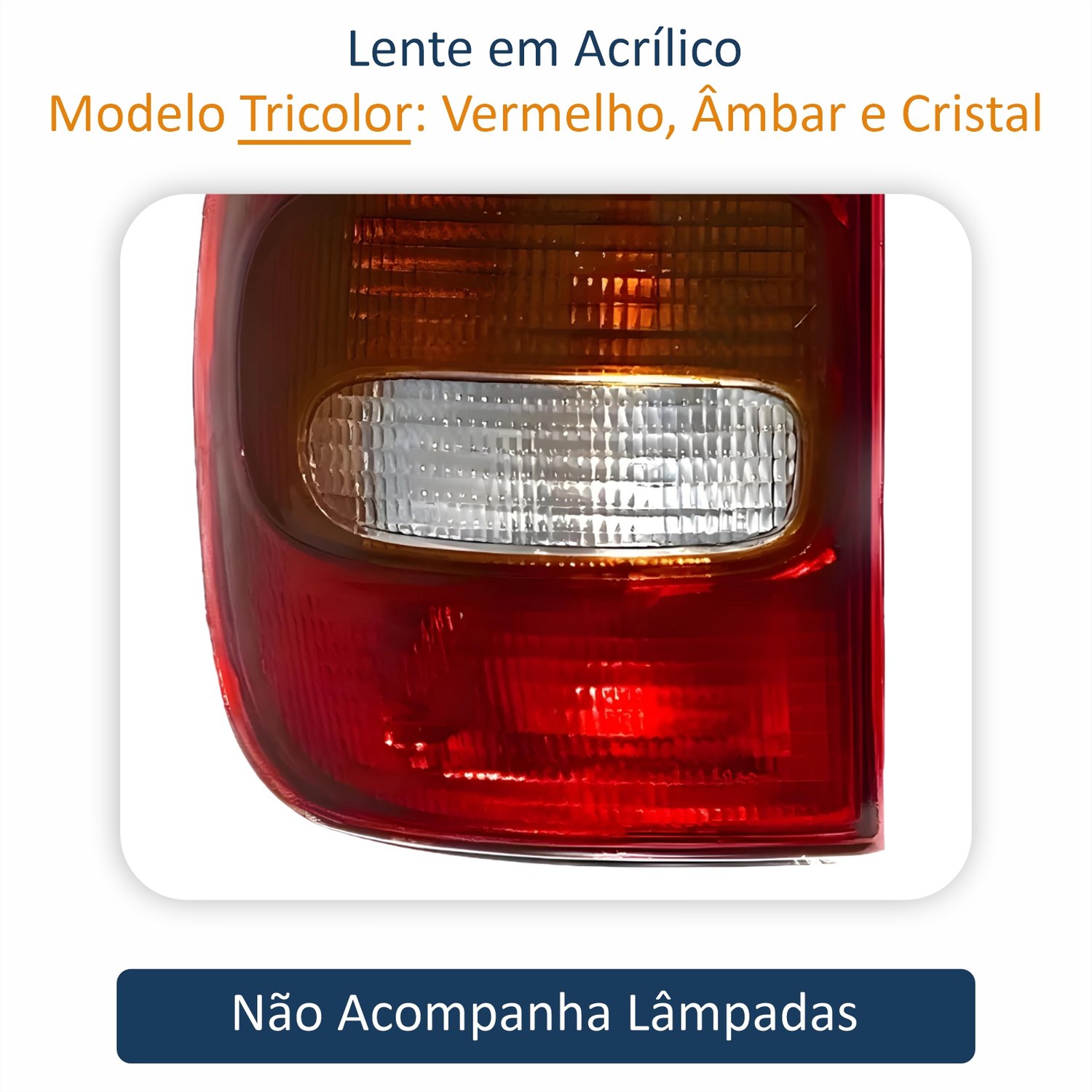 Lanterna Traseira Gm Wagon 1996 Até 1999 Tricolor 4 Portas Lado Esquerdo Motorista